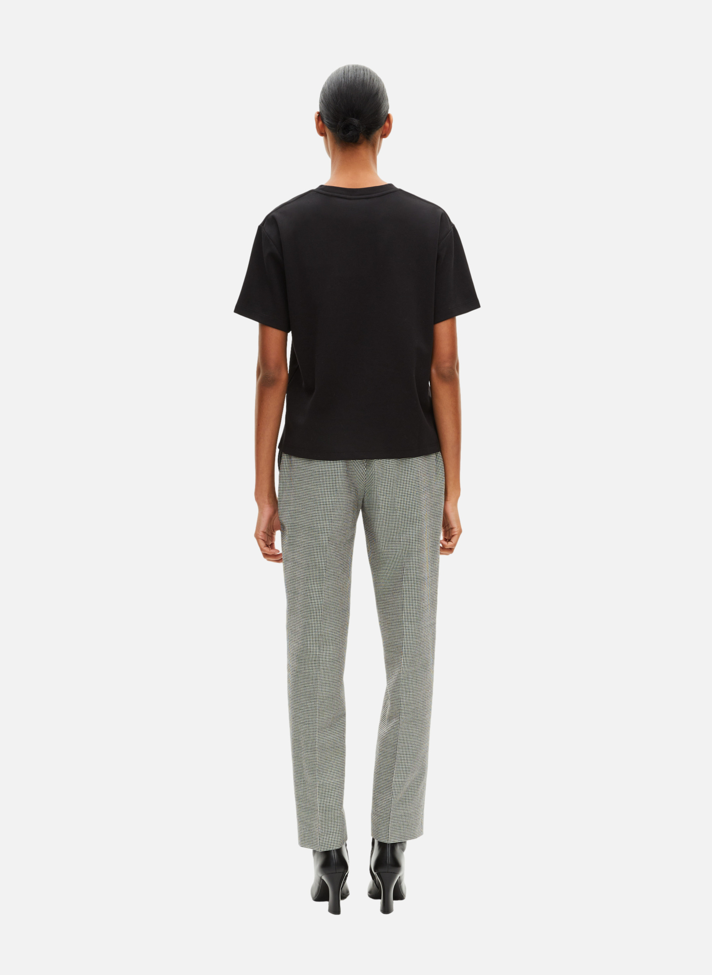 T-shirt droit en coton mélangé THE KOOPLES Noir