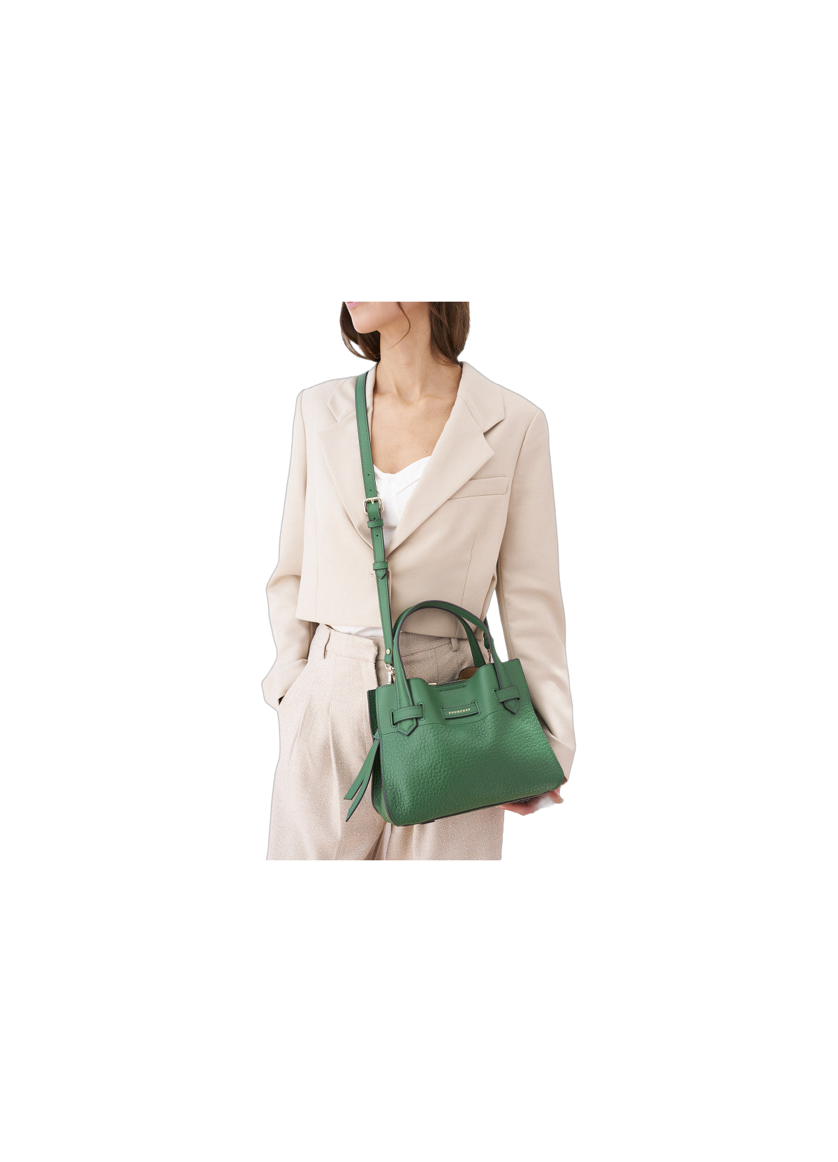 Blossom | sac à main pm en cuir de vachette POURCHET Vert