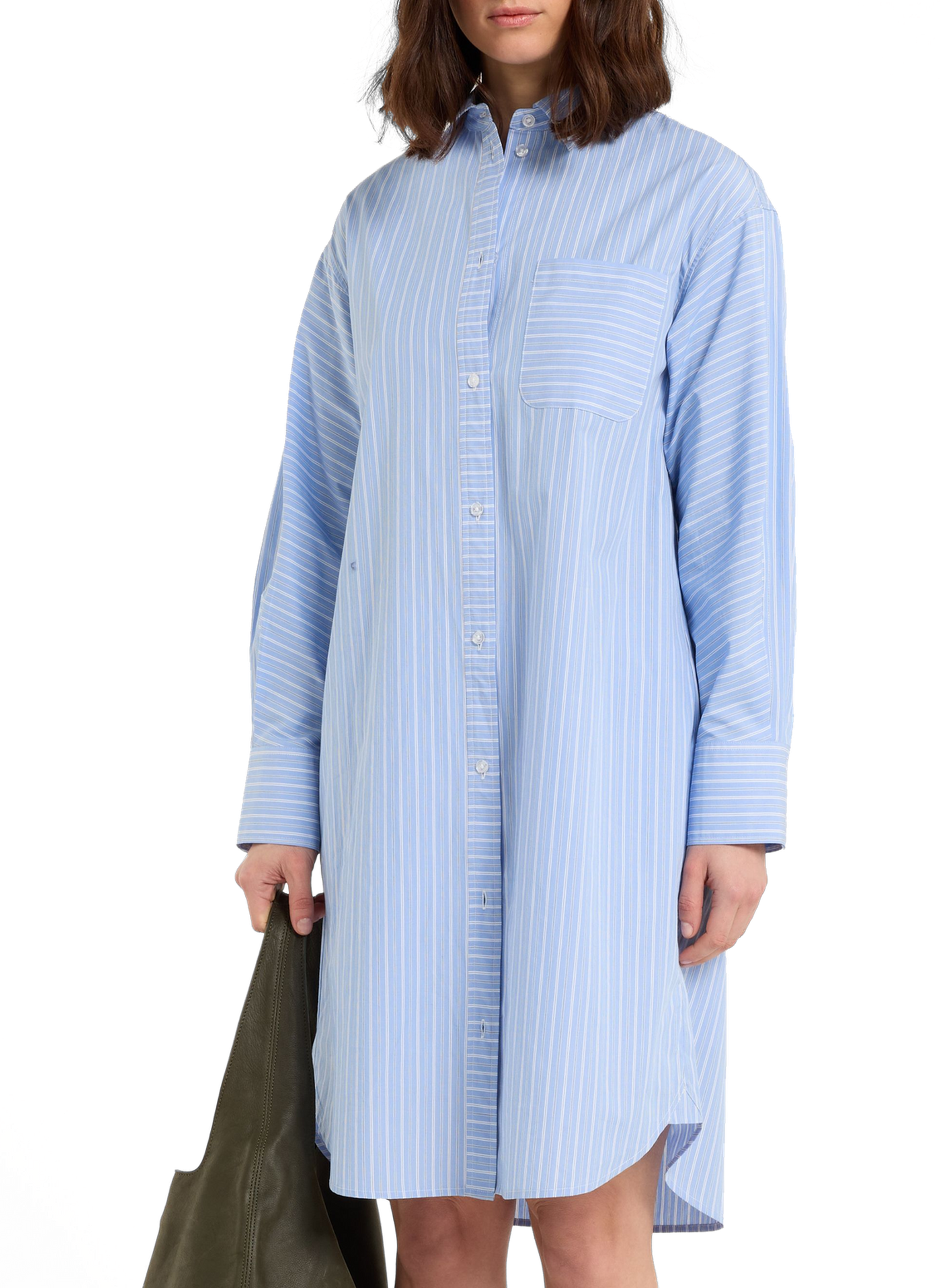 Anod cotton shirt dress SAISON 1865 Blue
