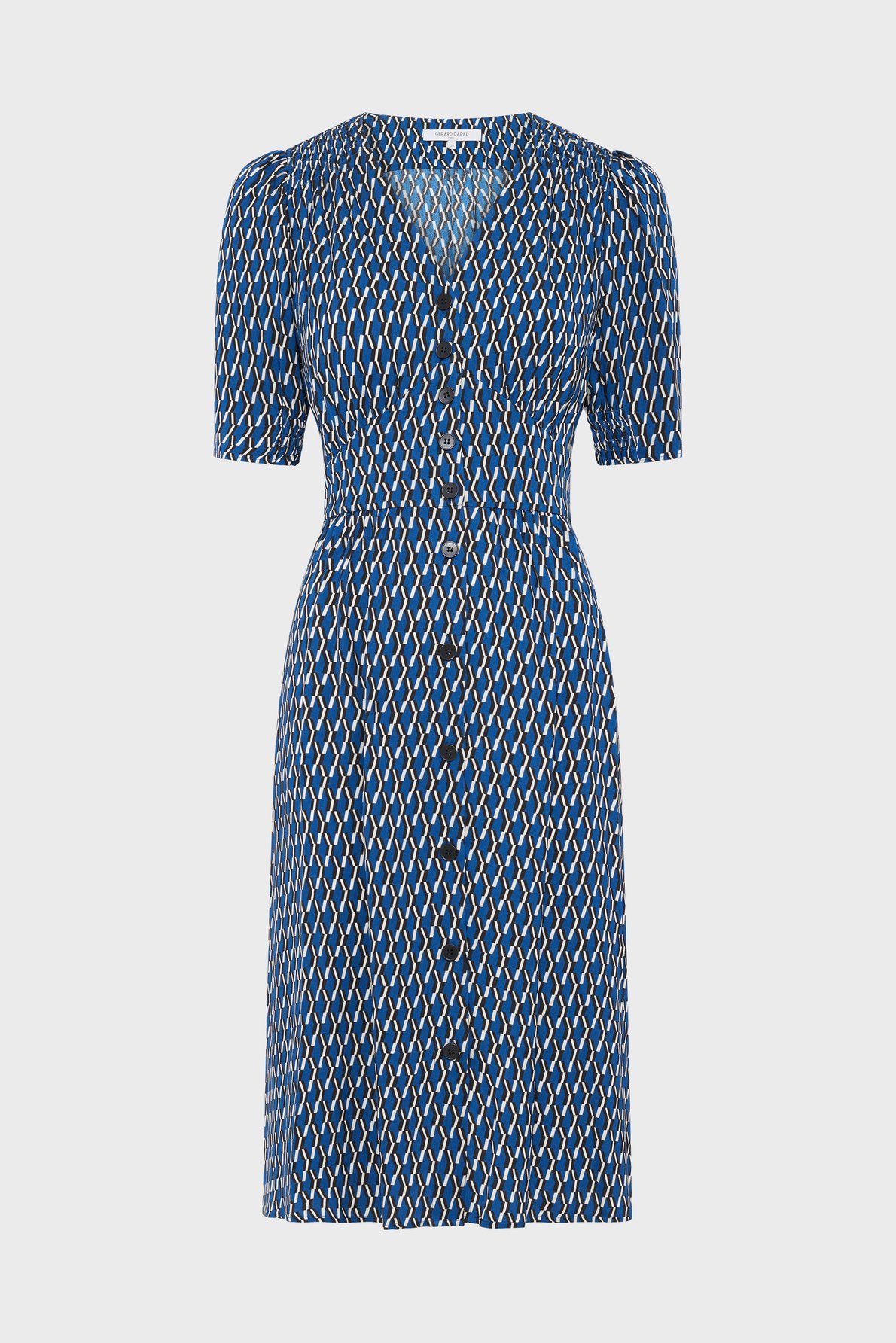 Robe cintrée à imprimé graphique - rihanne GERARD DAREL Bleu