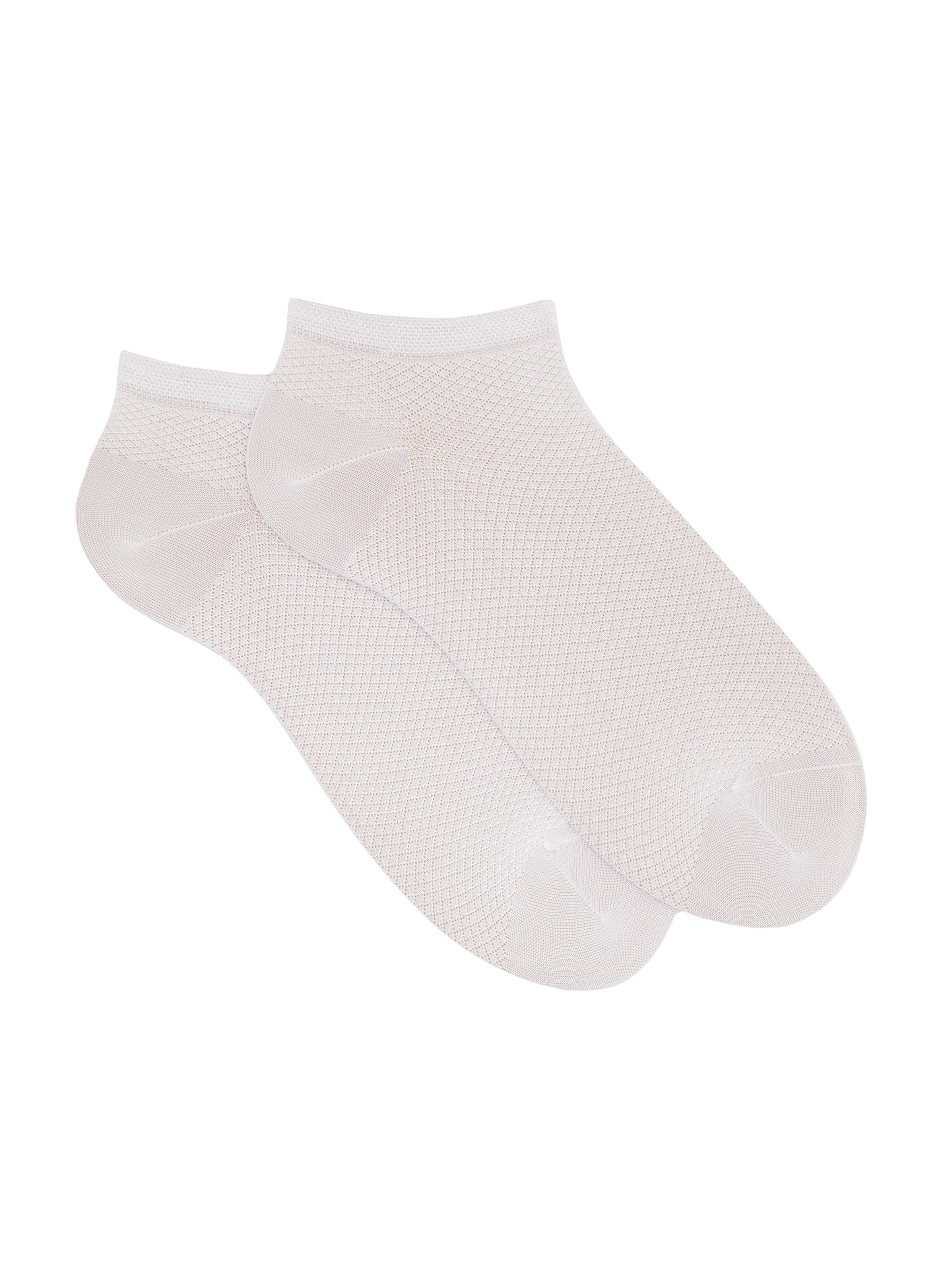 Low socks with diamond pattern in blended cotton DORÉ DORÉ White