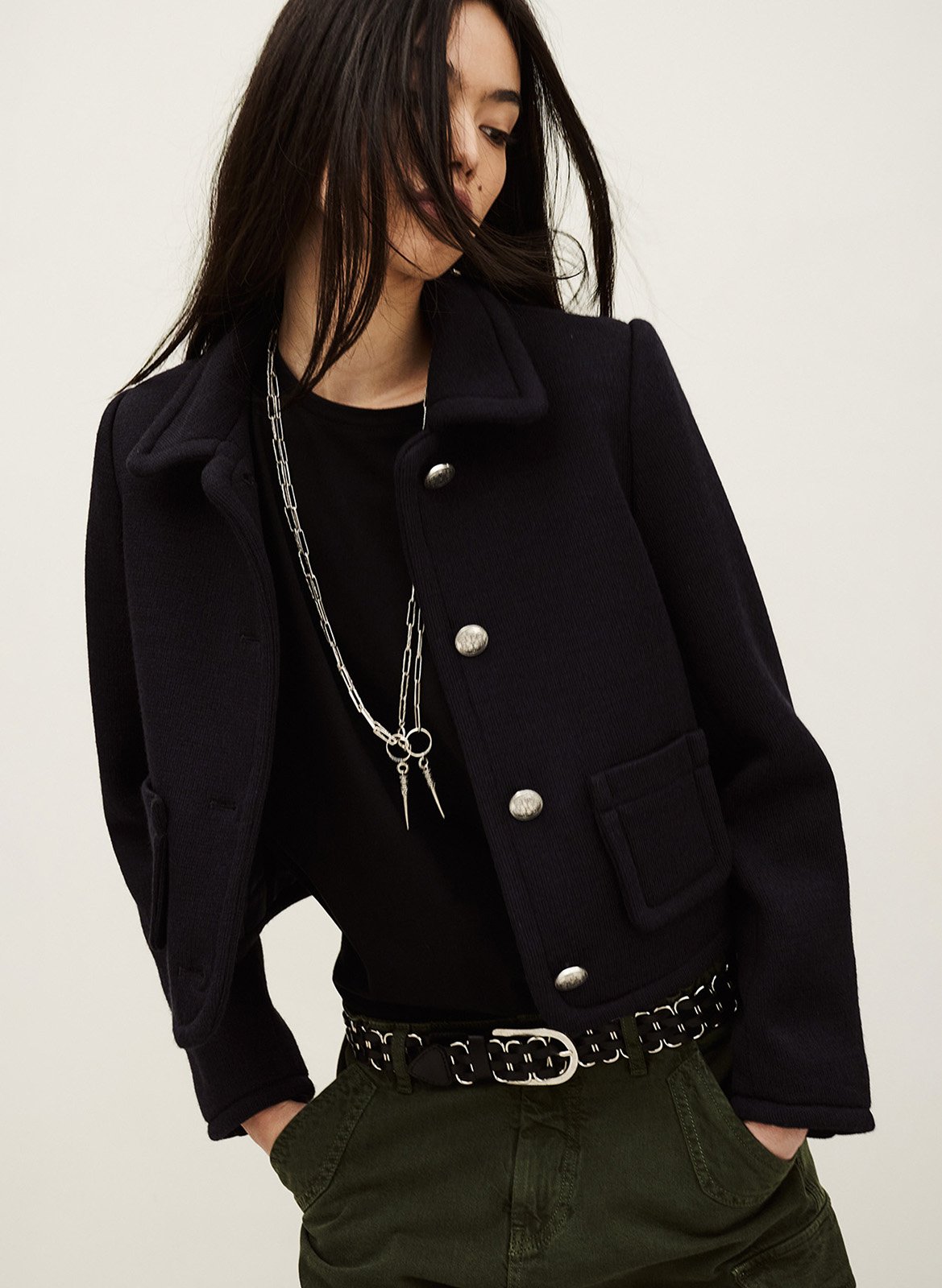 Veste col classique beradith BA&SH Bleu