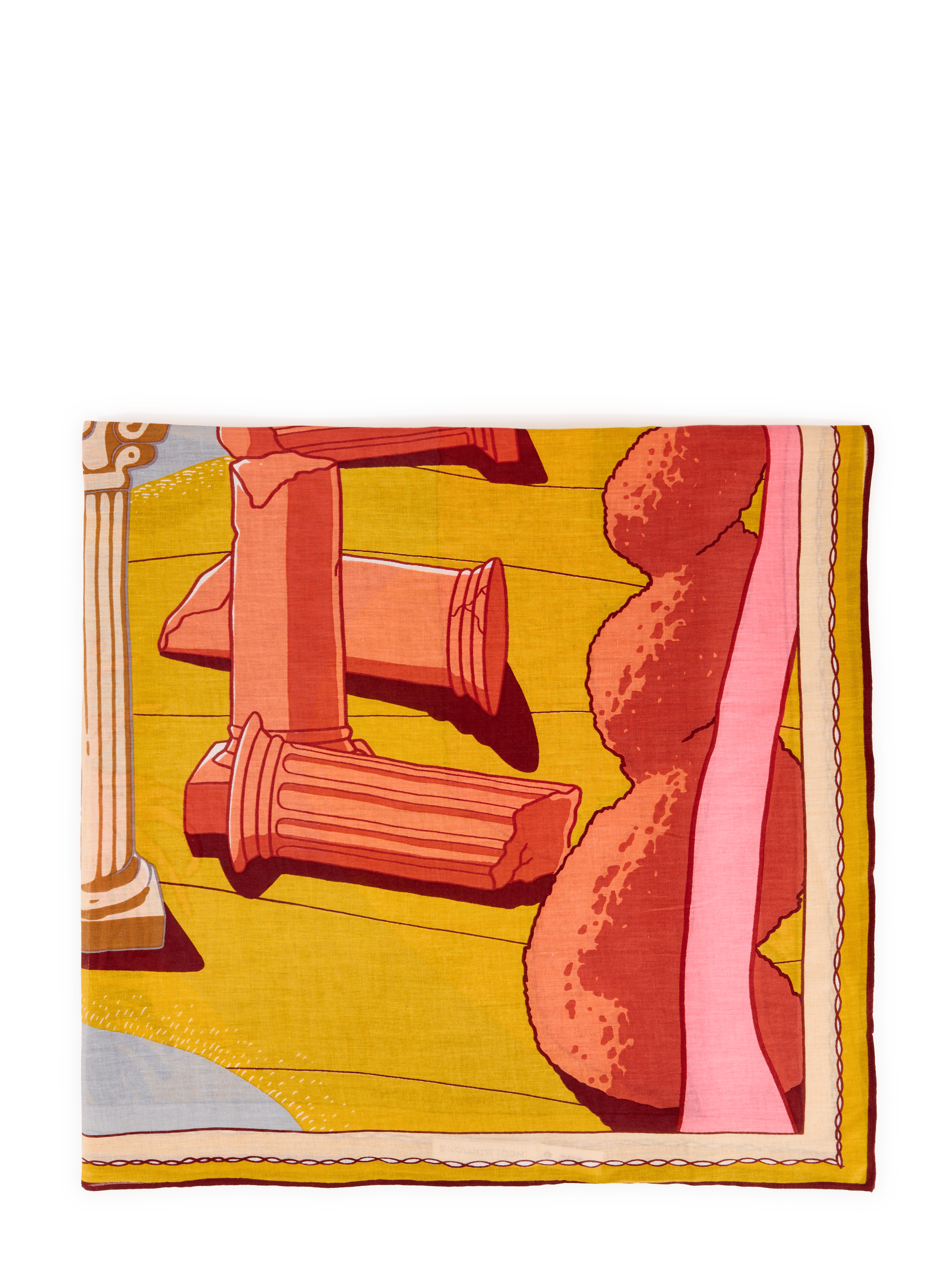 Foulard imprimé en coton INOUITOOSH Jaune