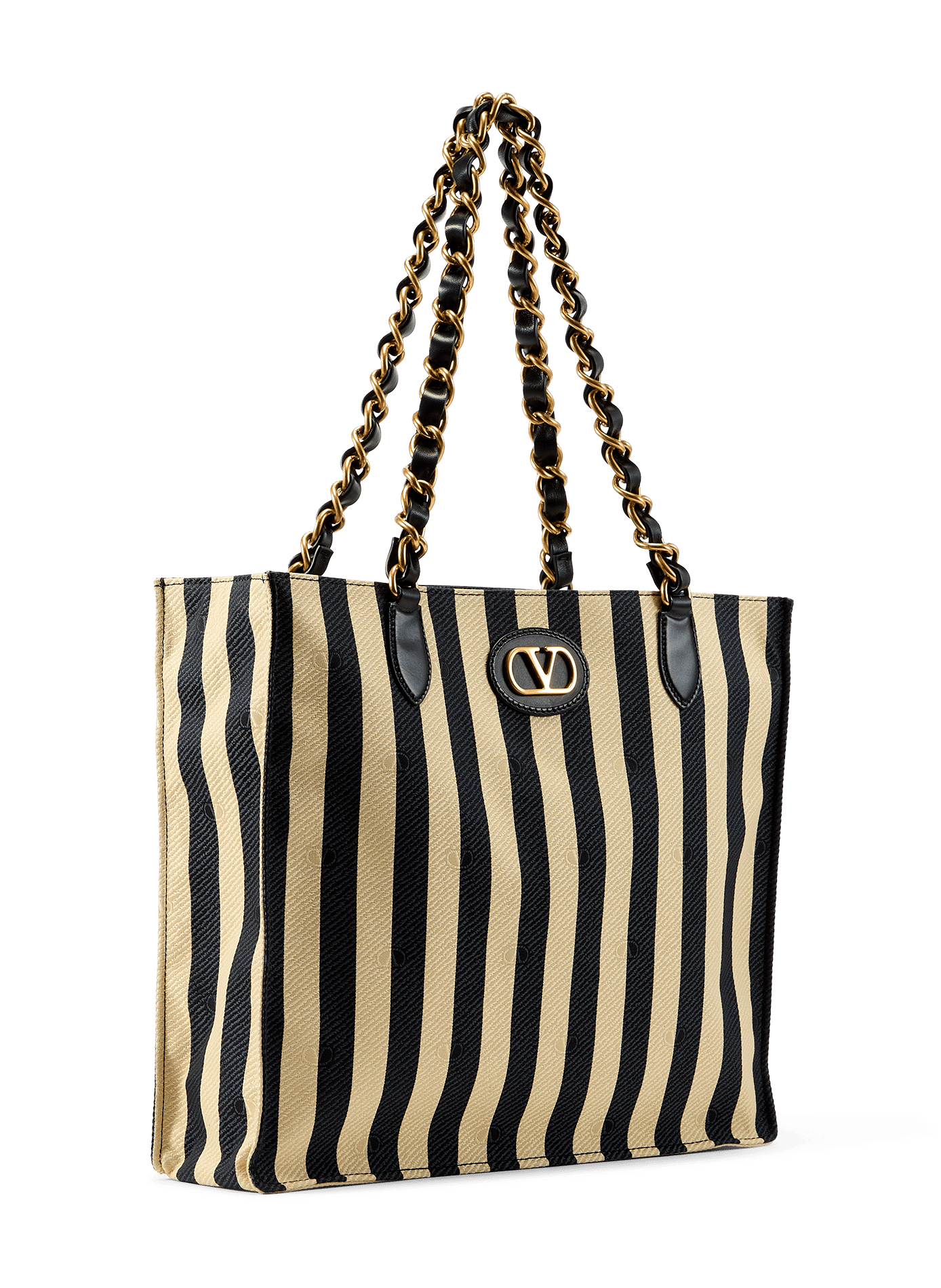 Sac cabas rayé Laseine en coton mélangé VALENTINO Bleu