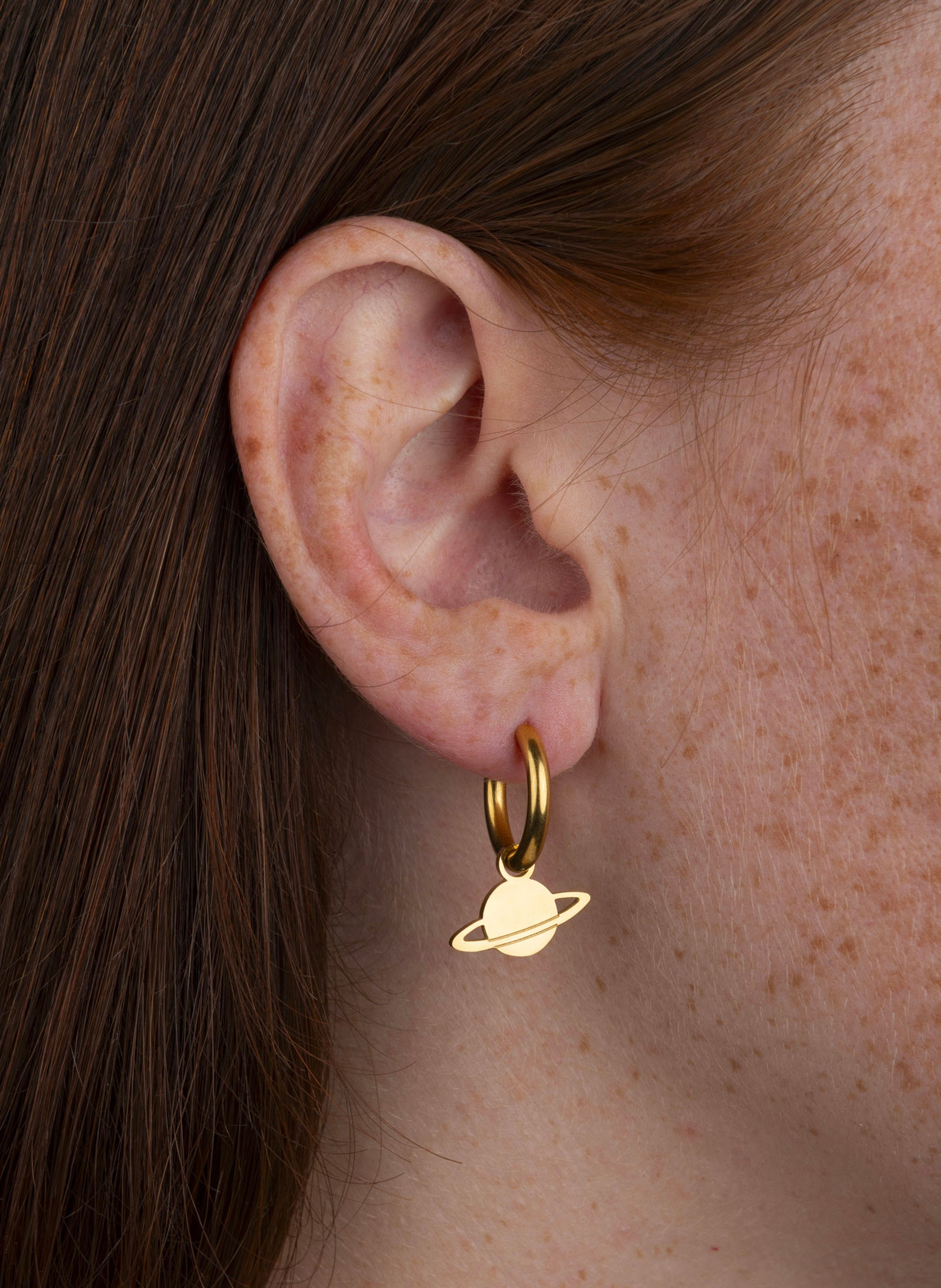 Boucles d'oreille en acier inoxydable doré KURAGE GINZA Doré