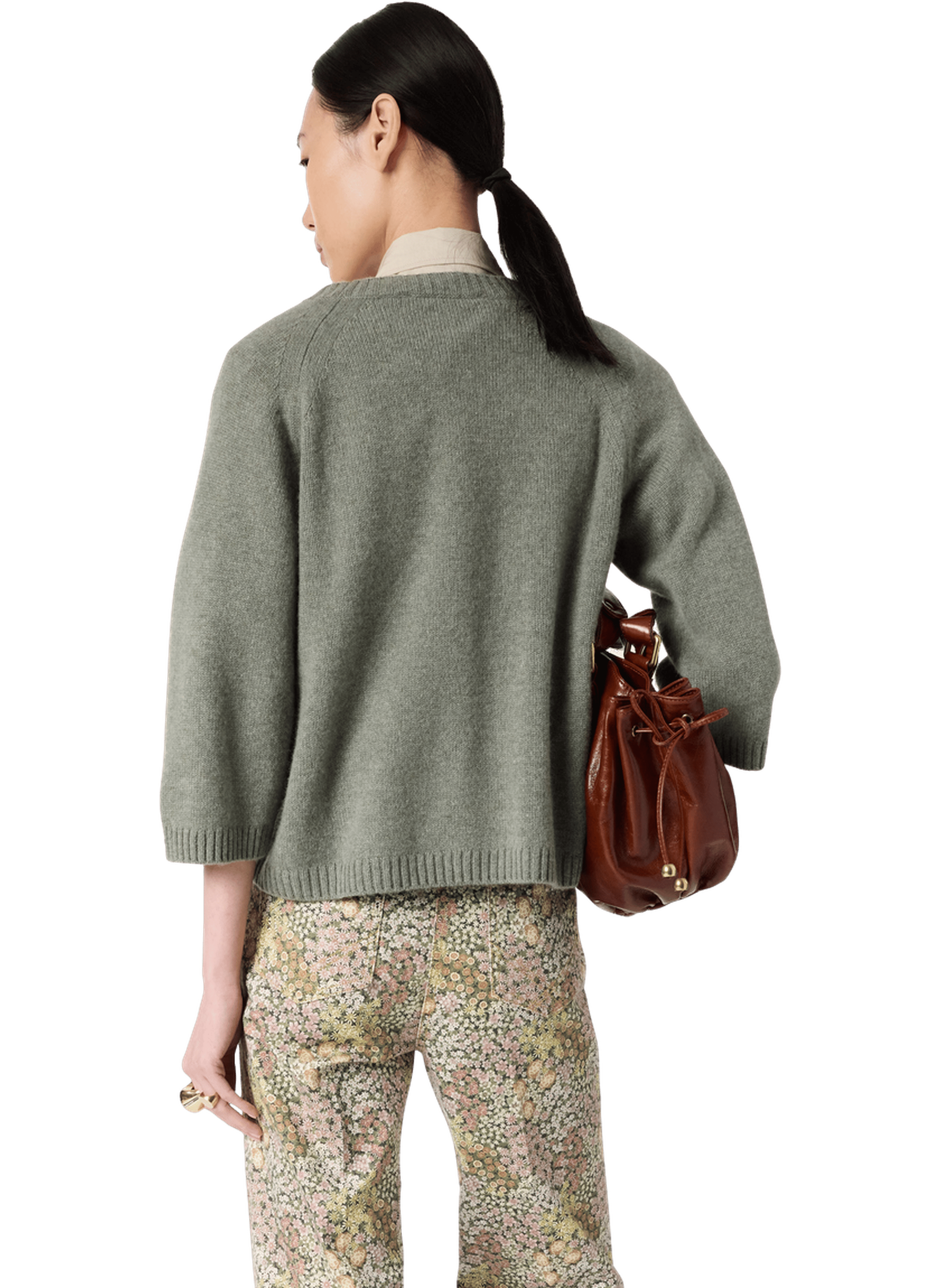 Pull à col rond en cachemire - liviah GERARD DAREL Vert