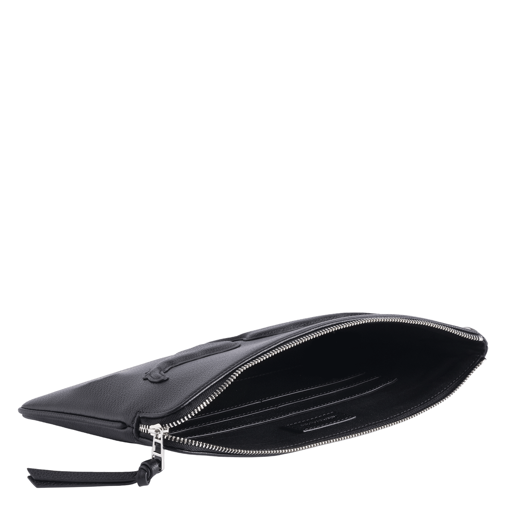 Pochette en cuir grainé avec signature ailes angel ZADIG&VOLTAIRE Noir