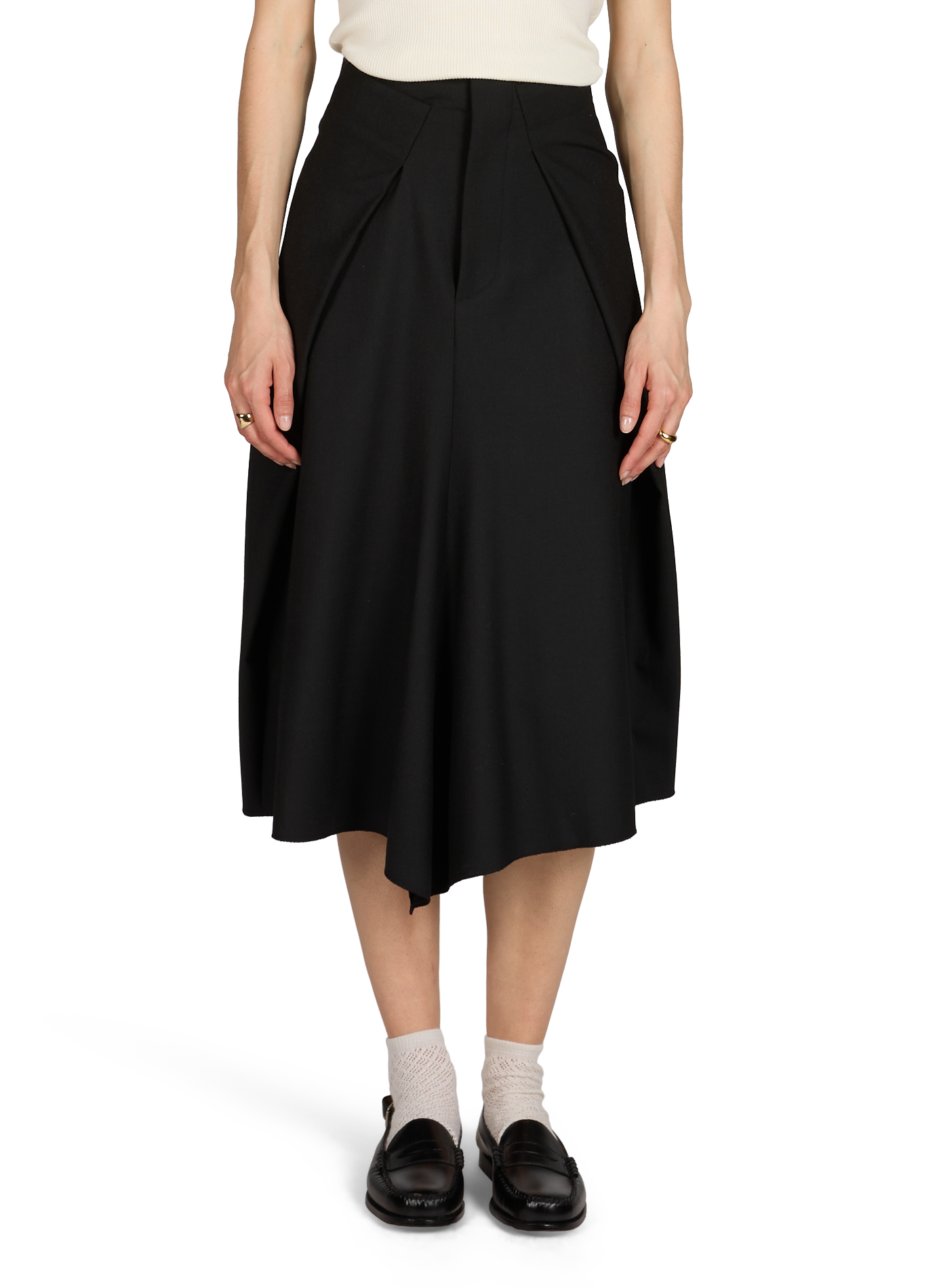 Solid midi skirt VICTORIA BECKHAM Black