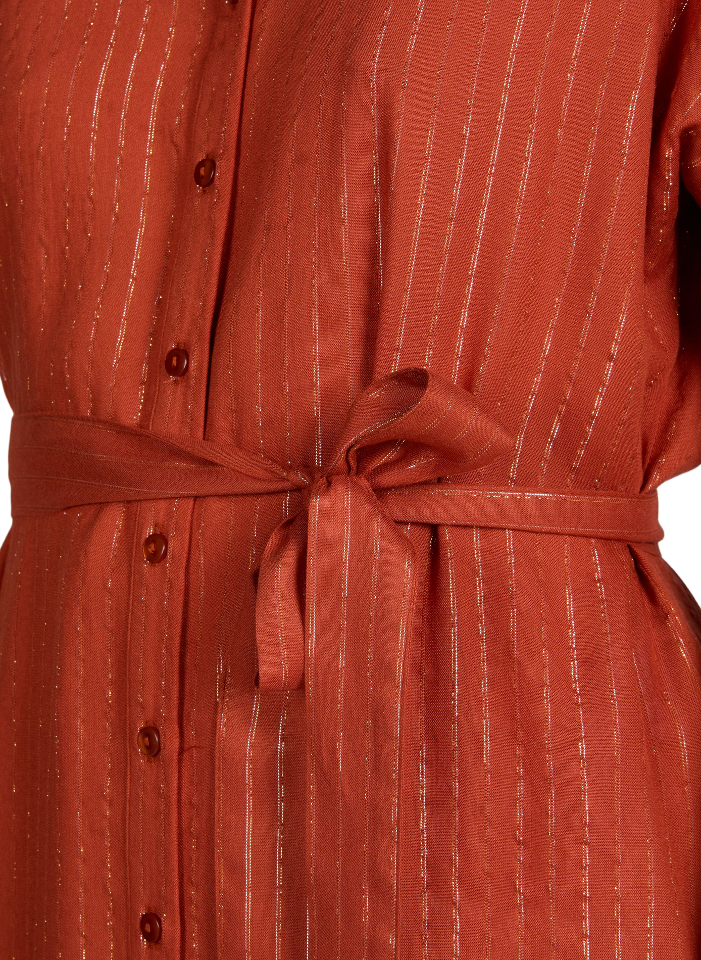 Buttoned striped dress VILA Red