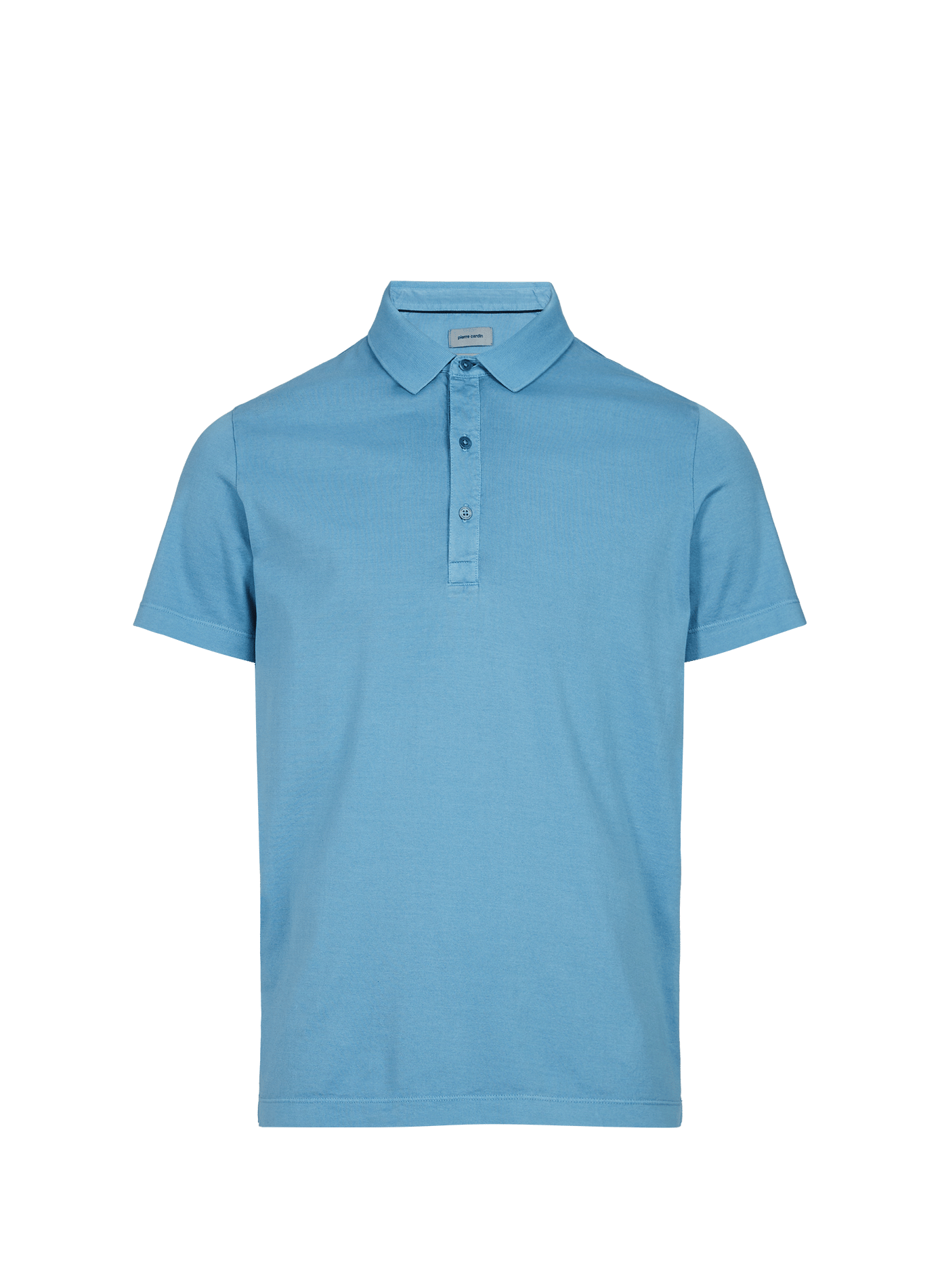Polo uni en coton PIERRE CARDIN Bleu