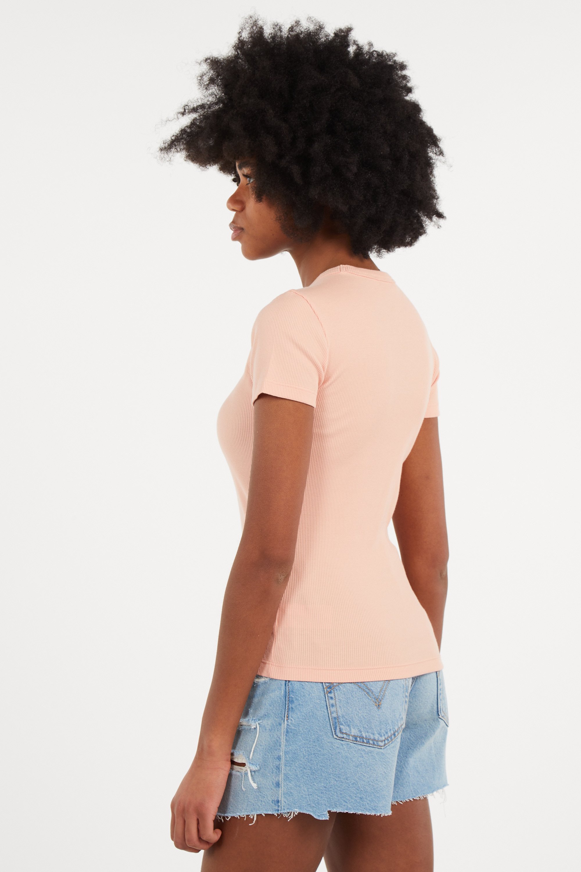 T-shirt core rib LACOSTE Orange