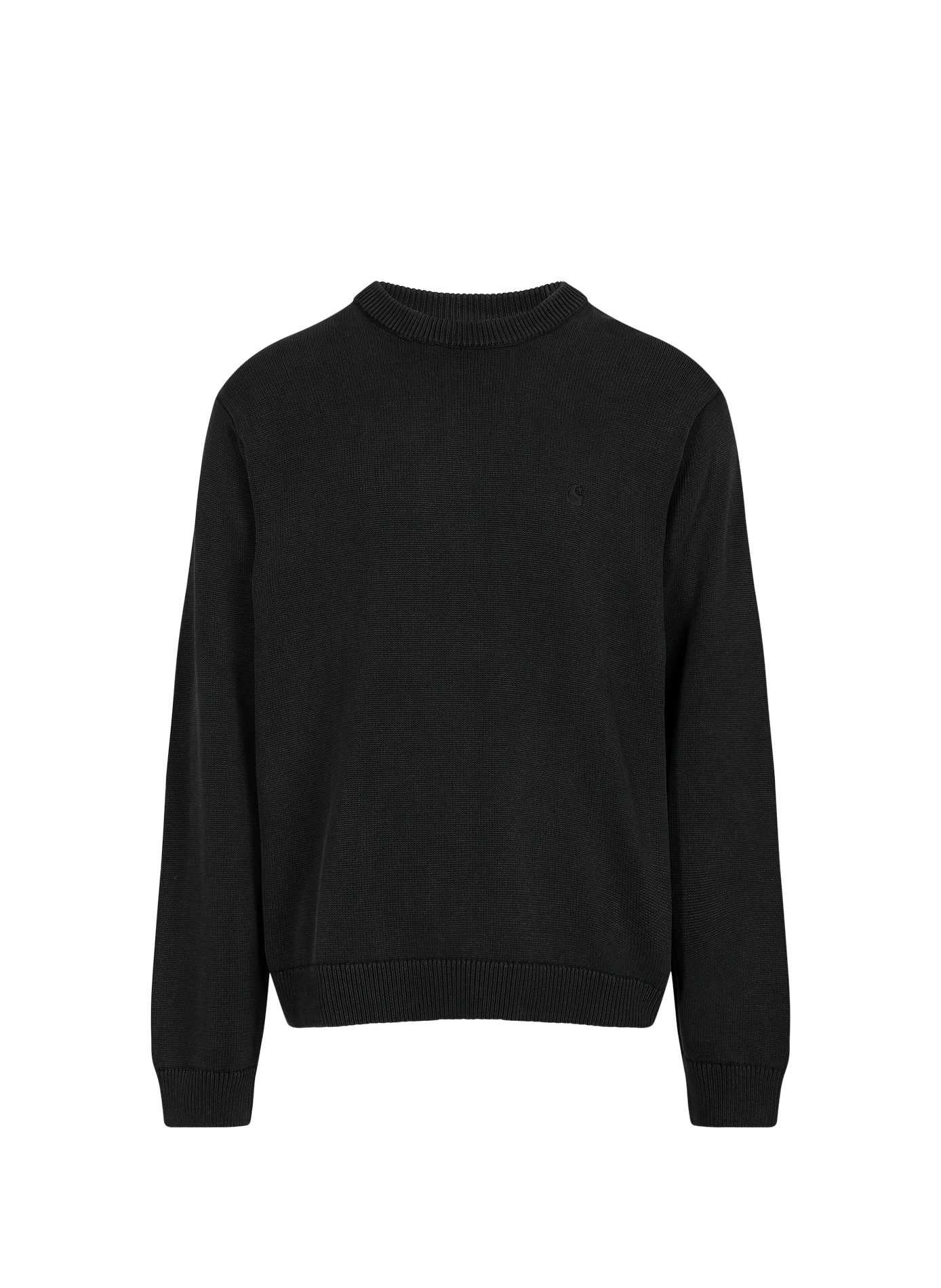 Straight cut cotton knit logo sweater CARHARTT WIP Black
