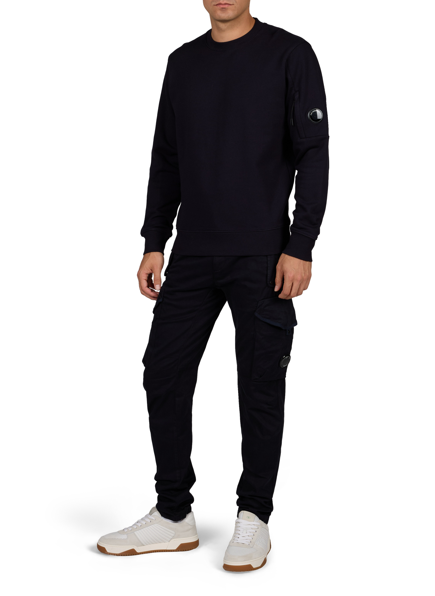 Sweat col rond en coton | Bleu CP COMPANY Homme