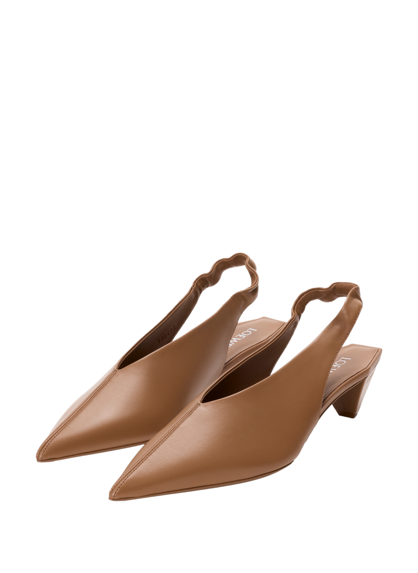 Slingback-Schuhe Origami Cubic aus Lammleder LOEWE Braun
