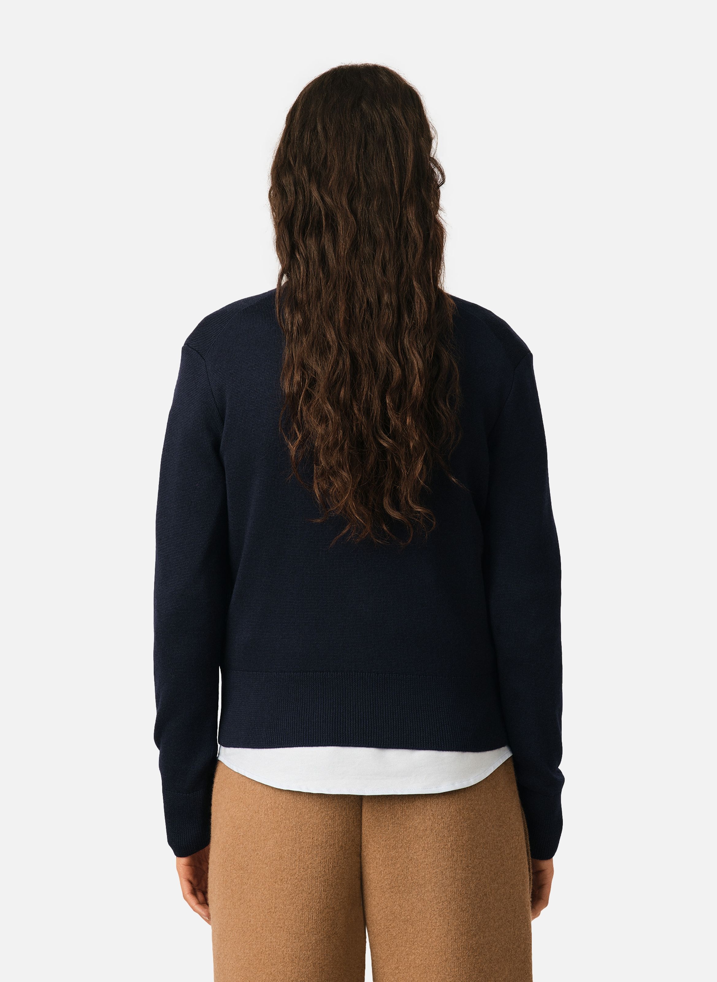 Cardigan col rond en laine ami de coeur AMI PARIS Bleu
