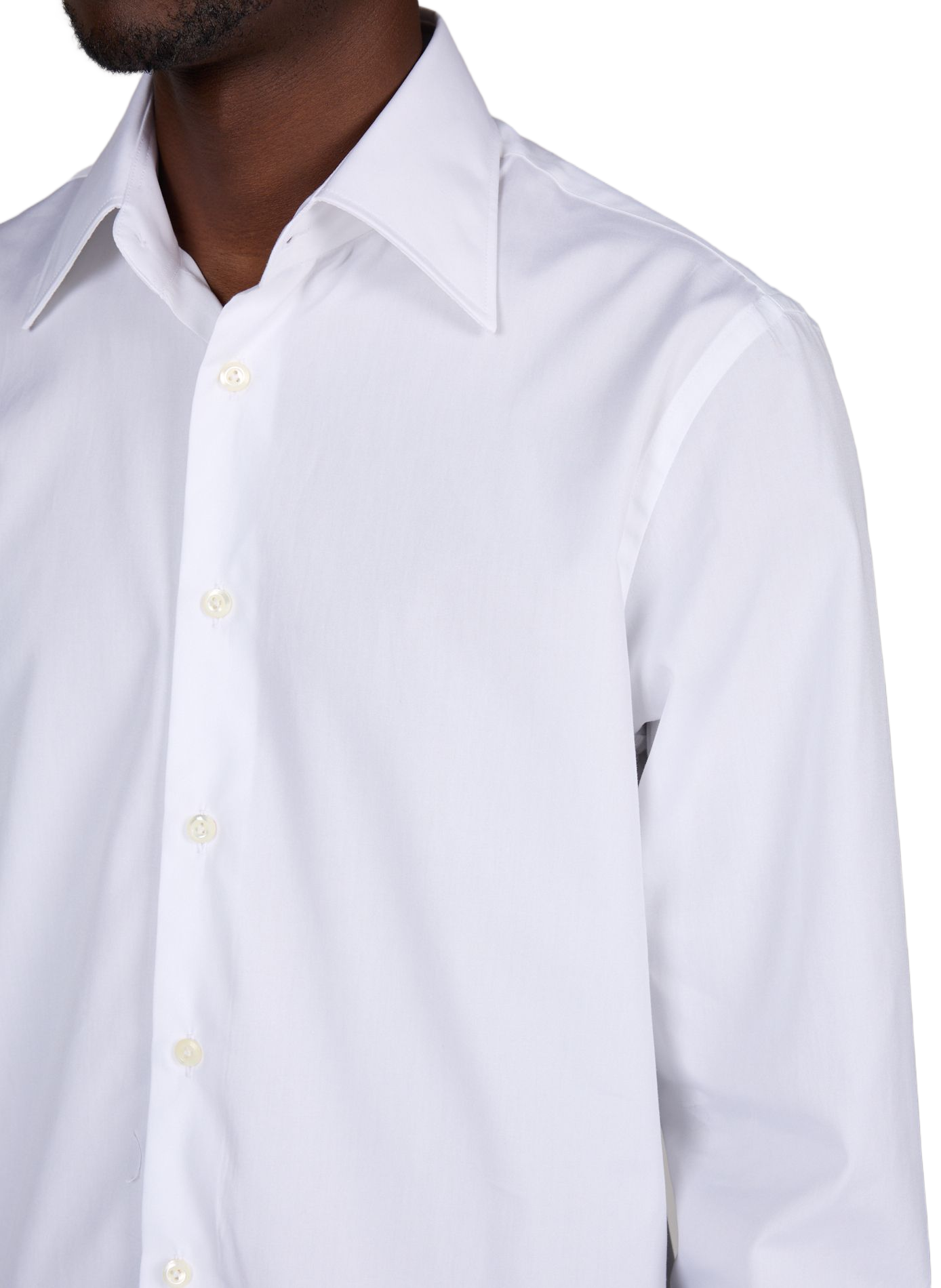 Chemise col classique manches contrastantes en coton VAN LAACK White