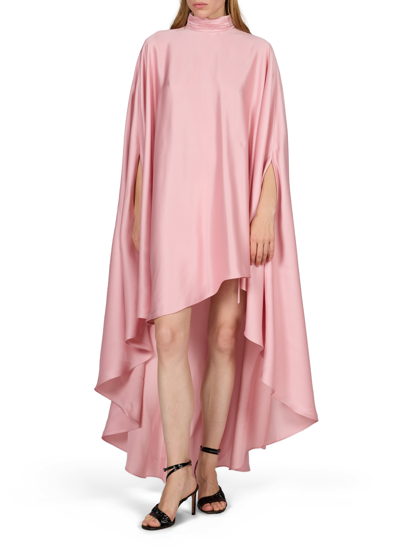 Robe asymétrique satinée ARAKII Rose