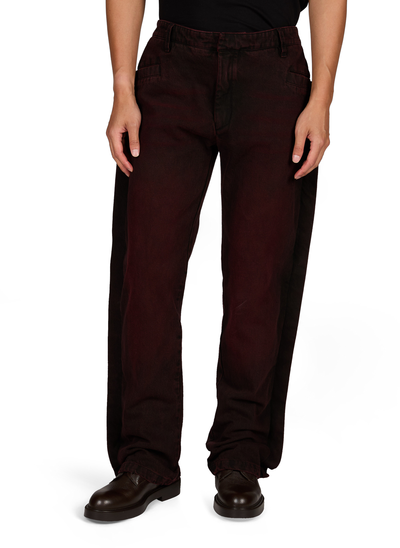 Wide cotton jeans CAMPILLO Red