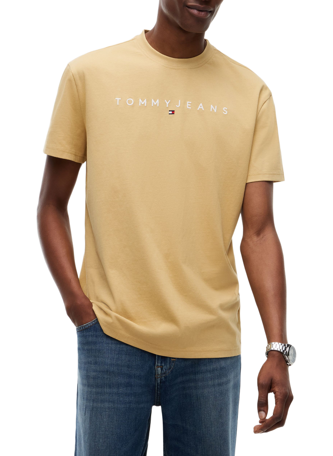 T-shirt à logo brodé TOMMY HILFIGER Beige