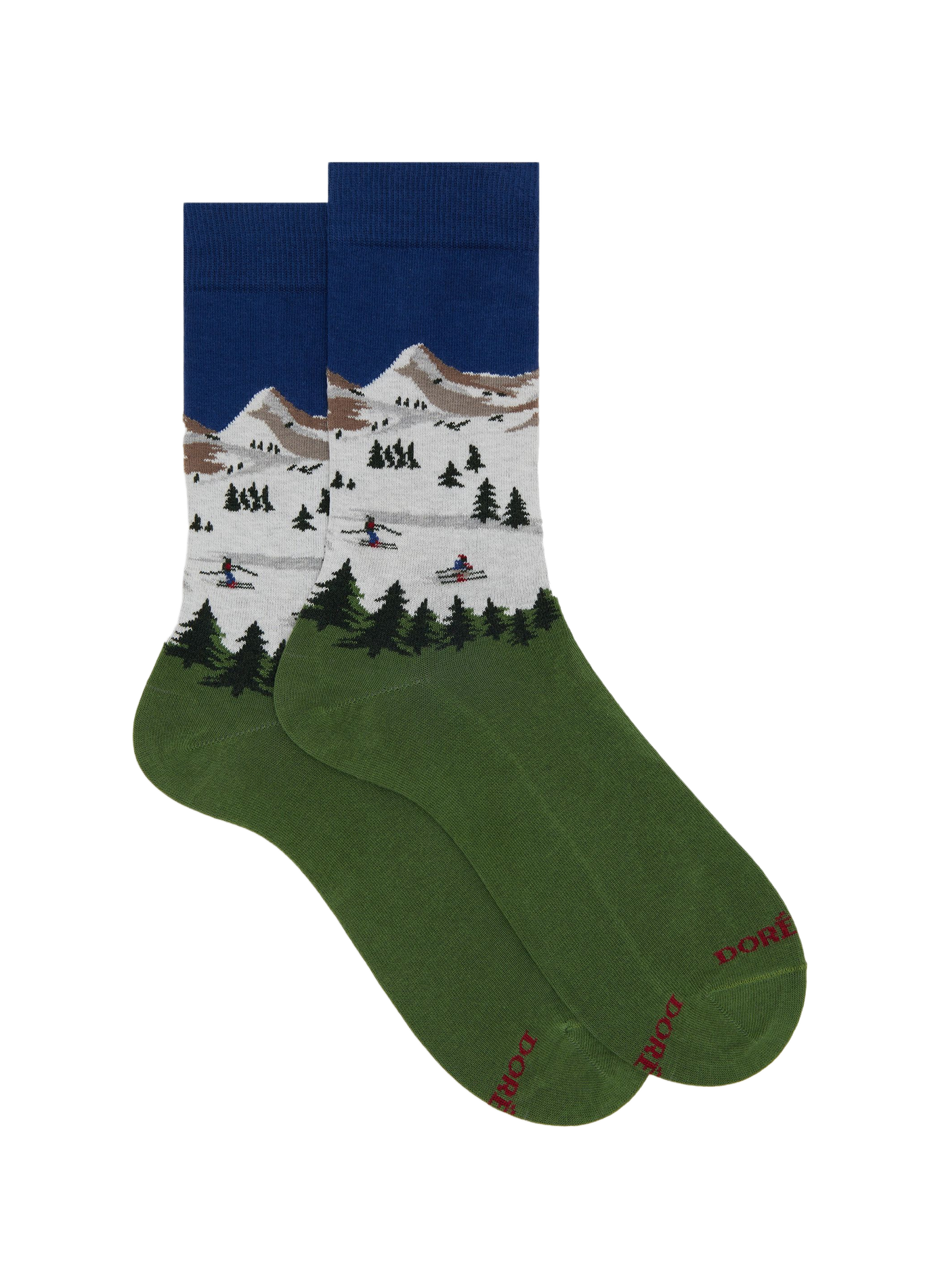 Bedruckte halbhohe Baumwollsocken DORÉ DORÉ Grun