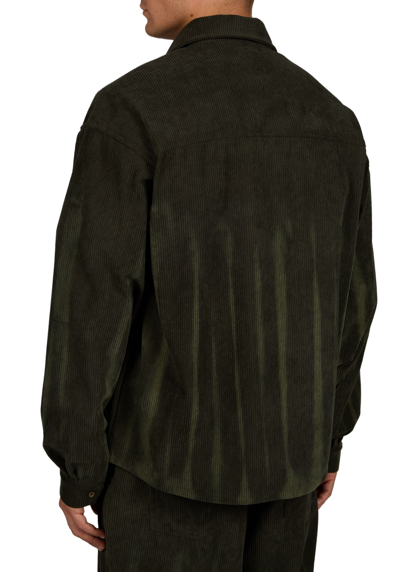 Straight-cut corduroy overshirt PAS UNE MARQUE Green