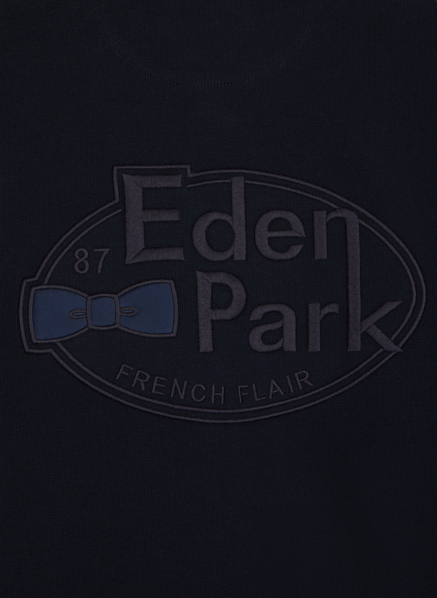 Gerader Baumwoll-Poloshirt EDEN PARK Blau