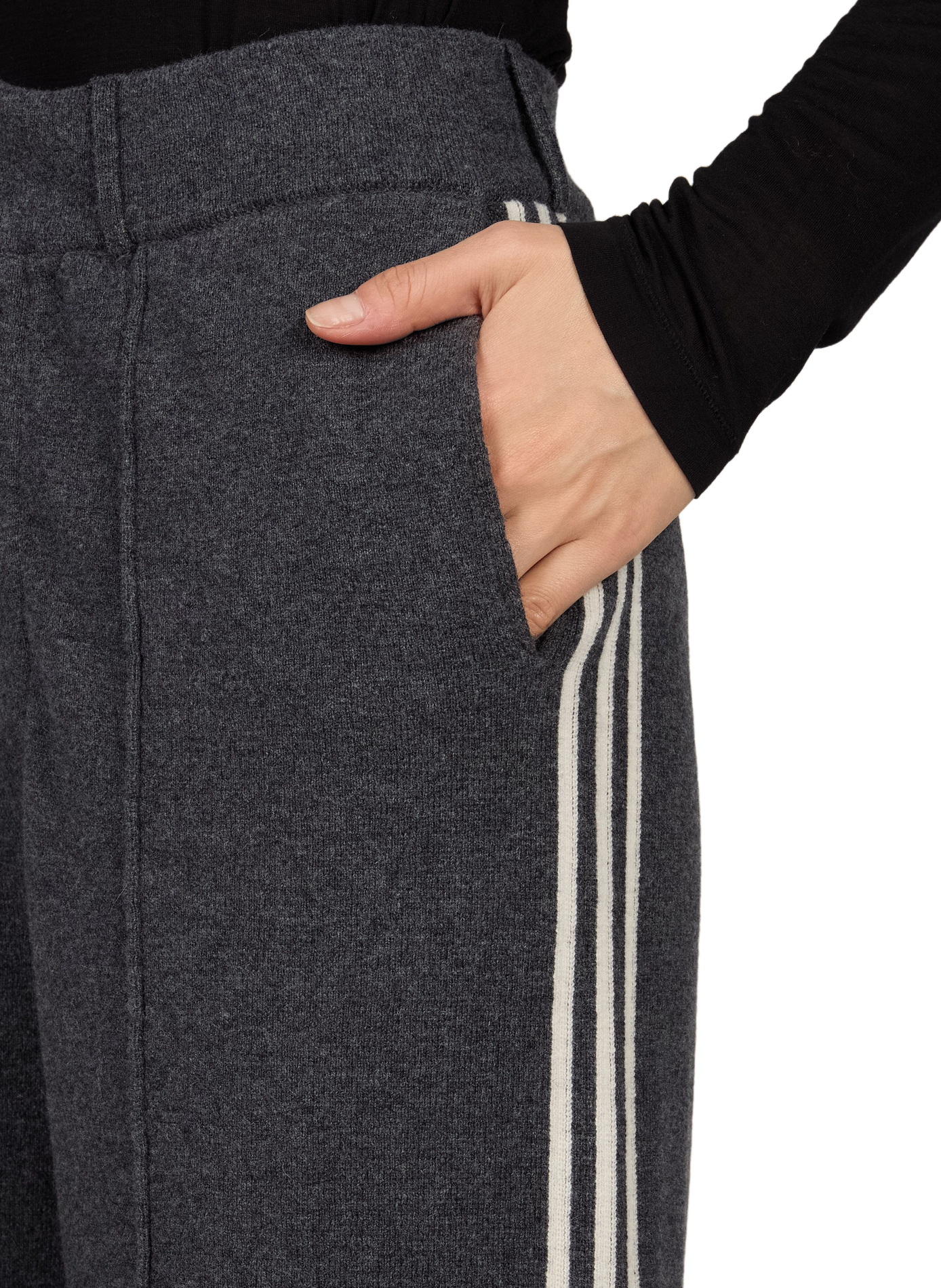Gerade geschnittene Hose Prima aus Wolle BERENICE Grau