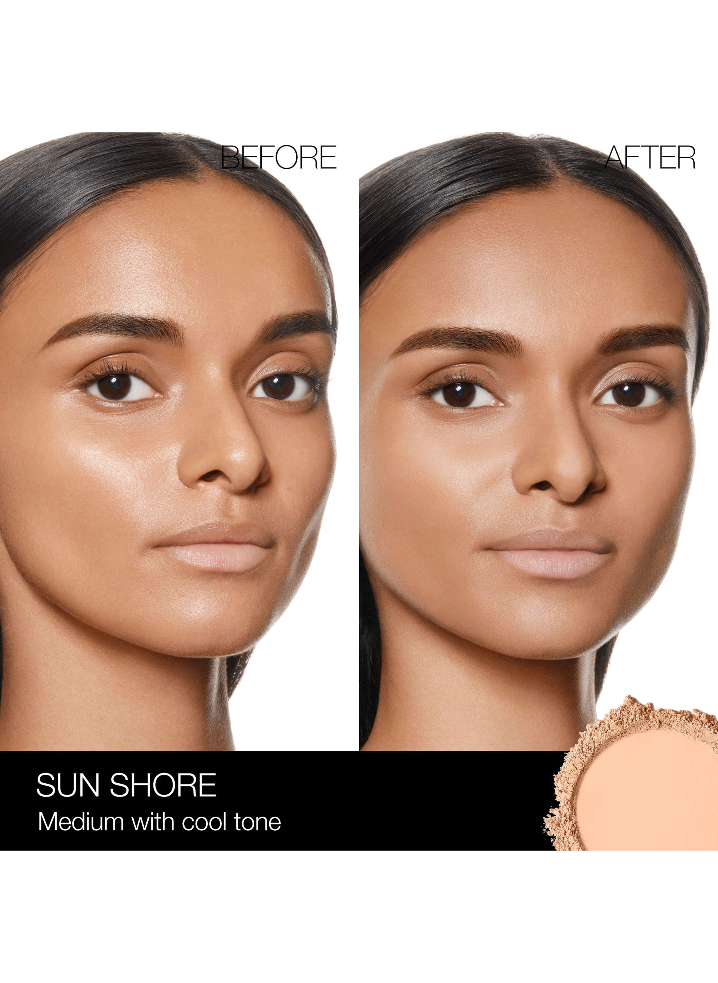 Soft Matte Advanced Perfecting powder NARS Sun shore peaux intermédiaires aux sous-tons rosés