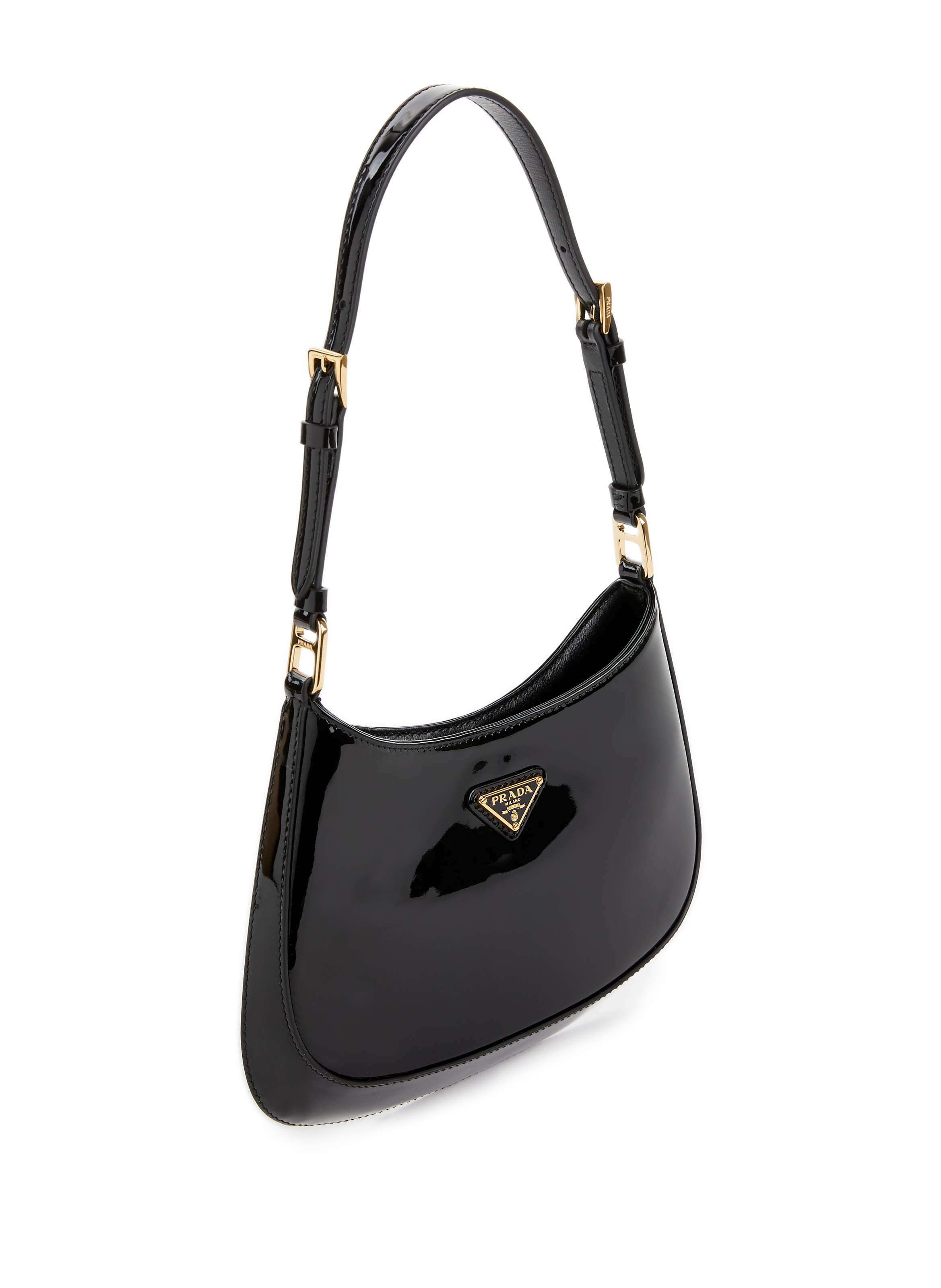 Patent leather shoulder bag PRADA Black