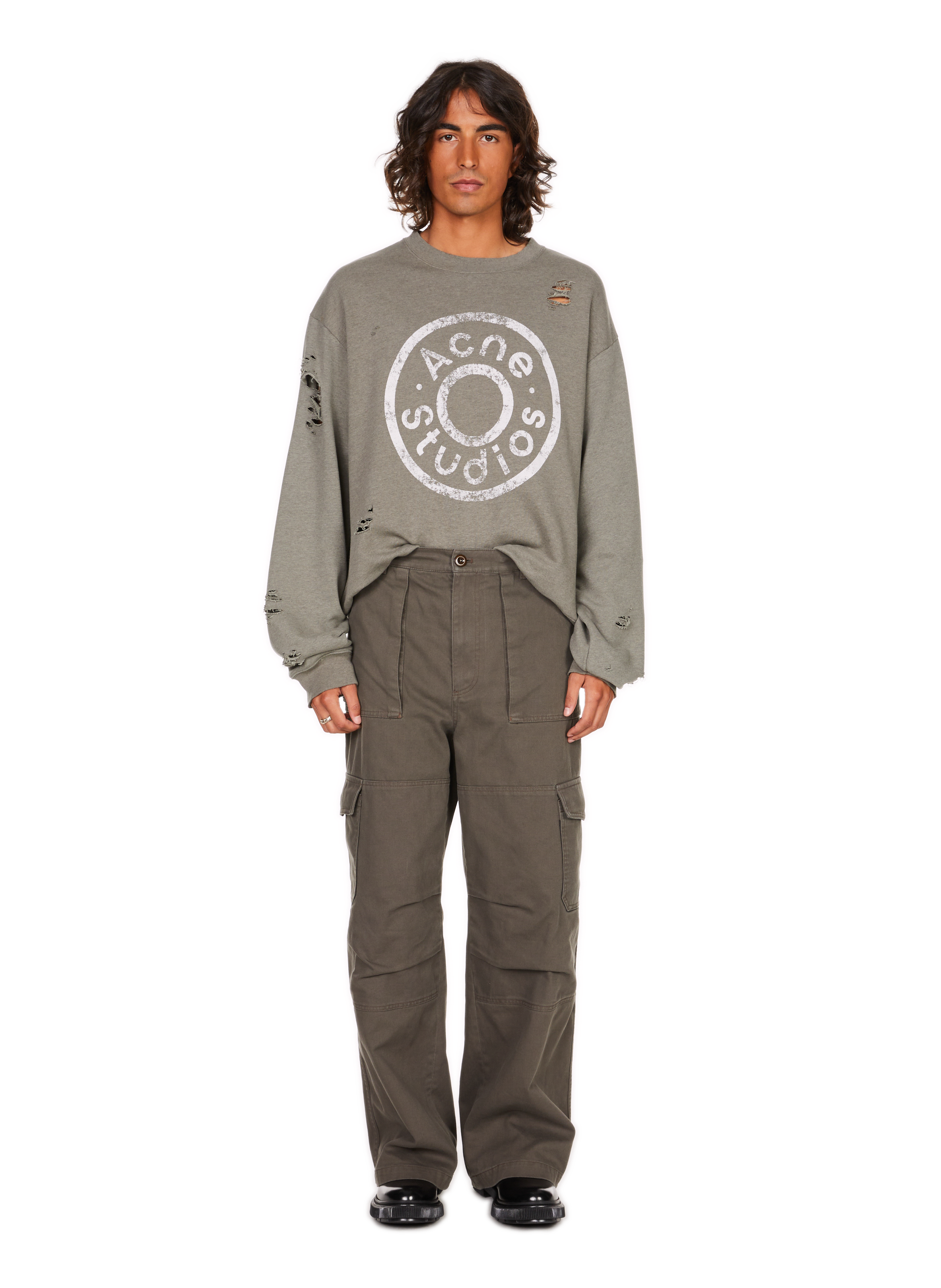 Sweatshirt en coton ACNE STUDIOS Vert