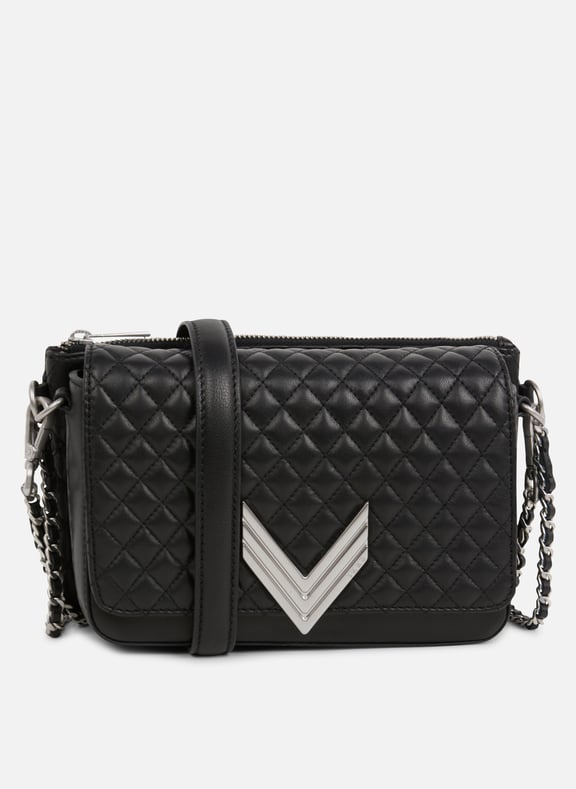 Sac bandoulière en cuir 111 Noir by IKKS IKKS Sac bandoulière en cuir 111 Noir