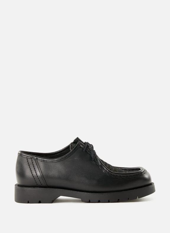 Calfskin leather lace-up loafers Black by KLEMAN KLEMAN Calfskin leather lace-up loafers Black