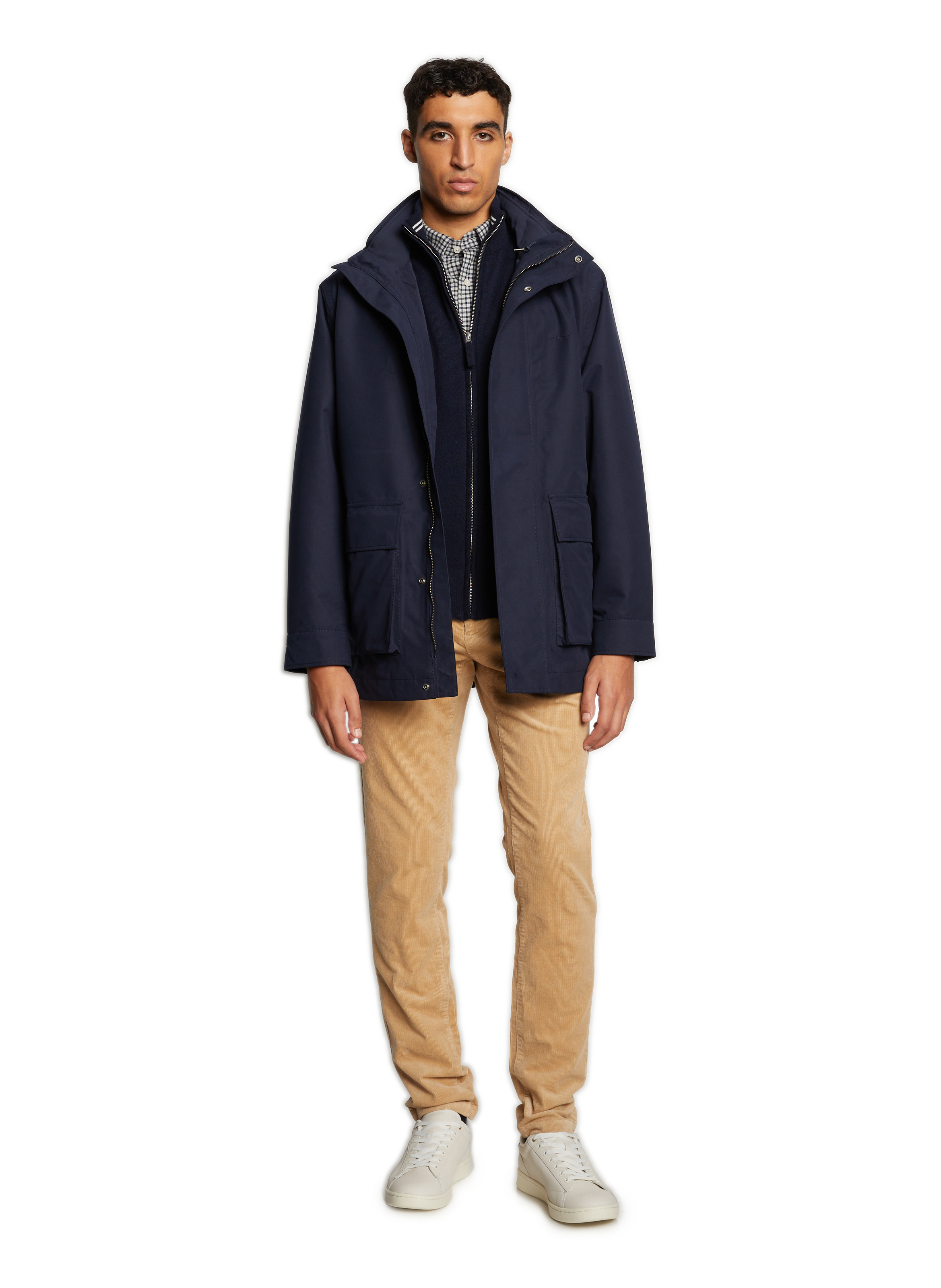 Fox patch cardigan GANT Blue