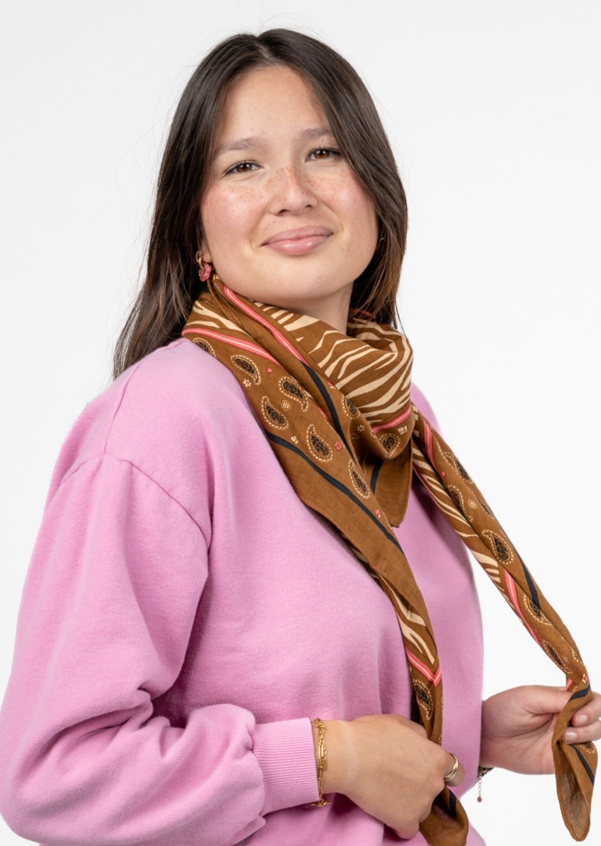 Foulard en coton biologique BILLYBELT Marron
