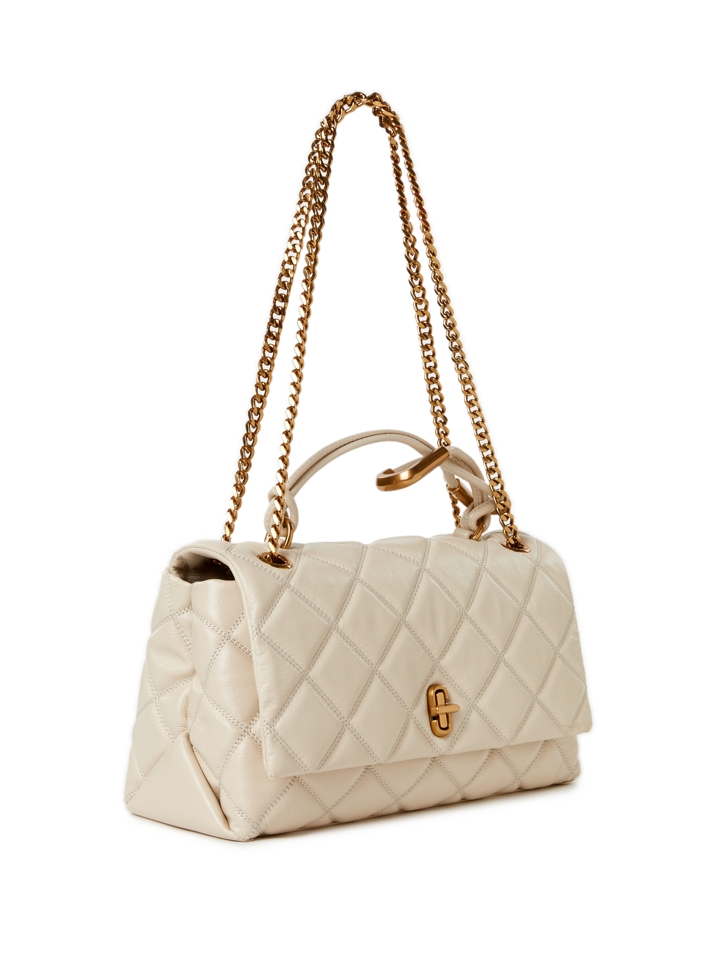 The Quilted Dual Convertible Shoulder Bag MARC JACOBS Beige