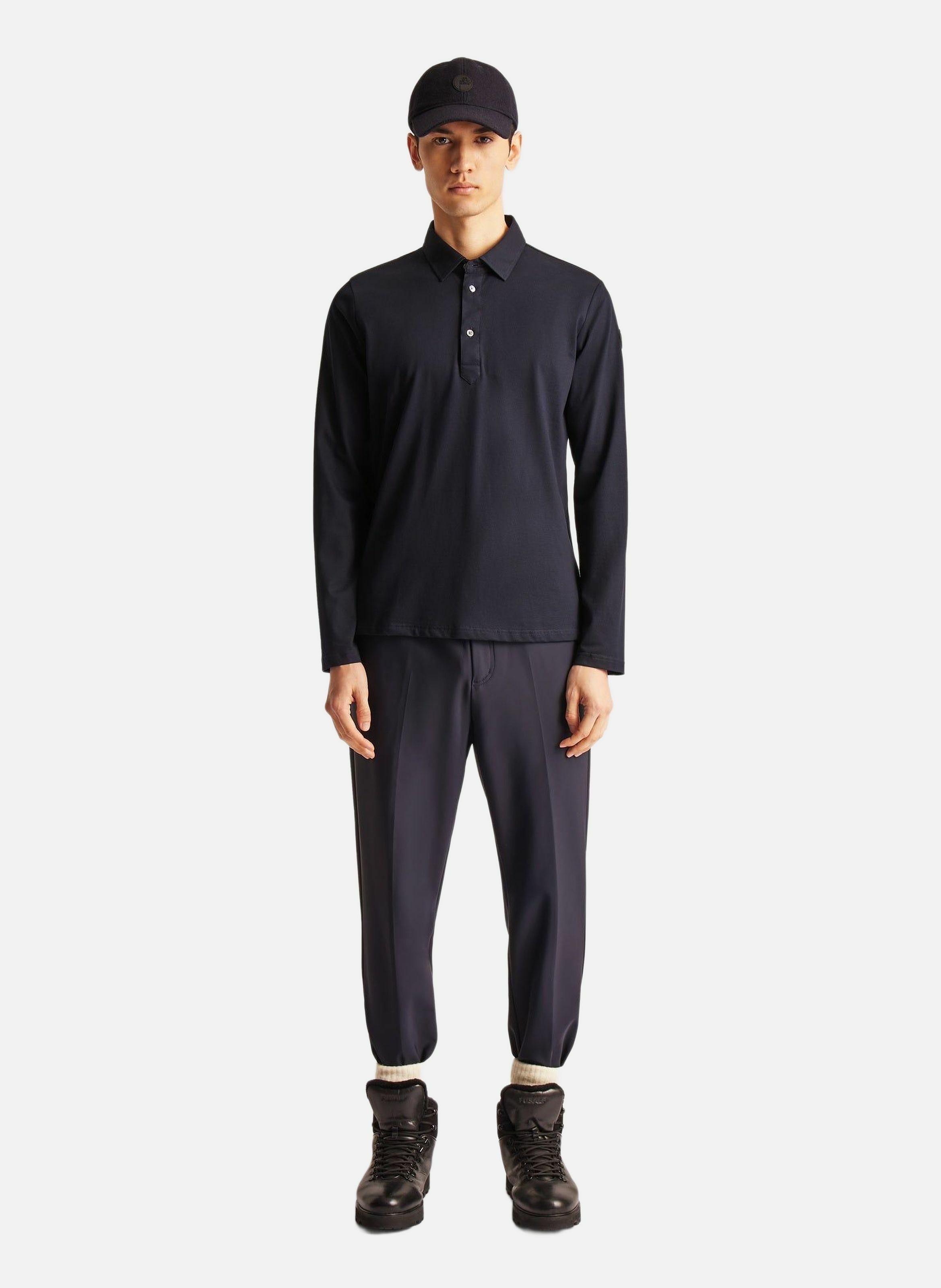 Polo manches longues giorgio col tailleur coupe regular FUSALP Bleu