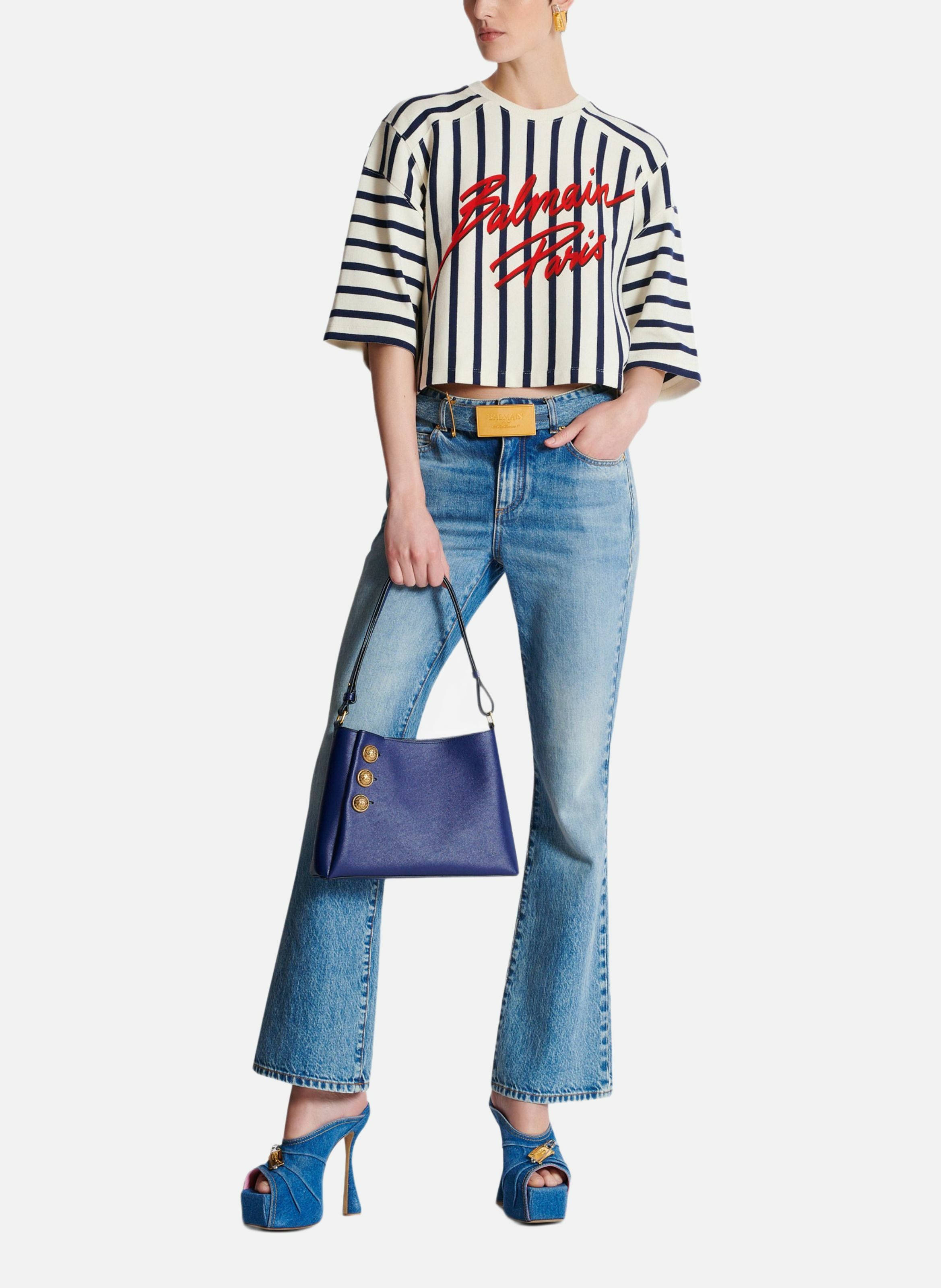 T-shirt rayé balmain baseball BALMAIN Multicolore