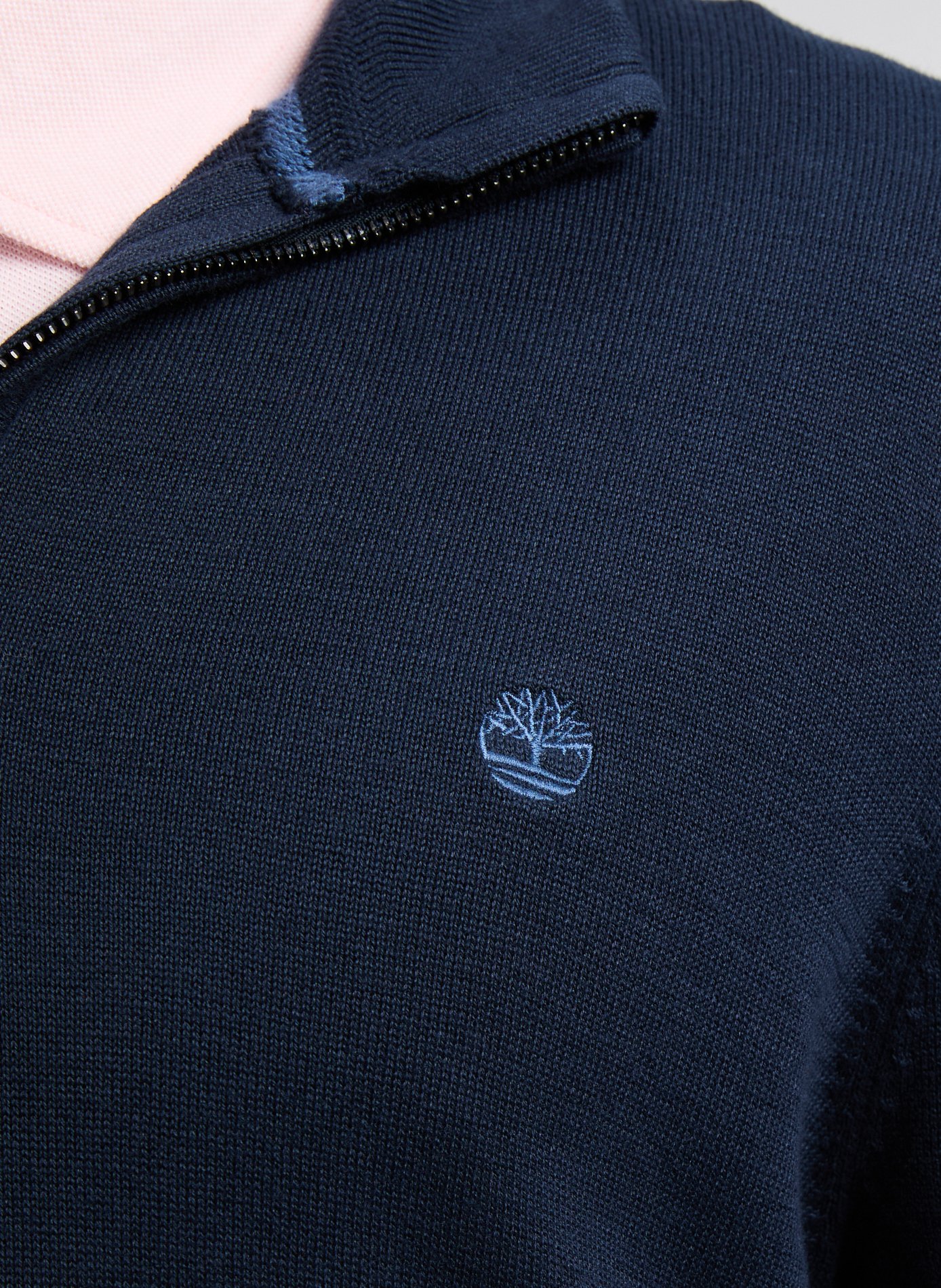 Cotton trucker collar sweater TIMBERLAND Blue