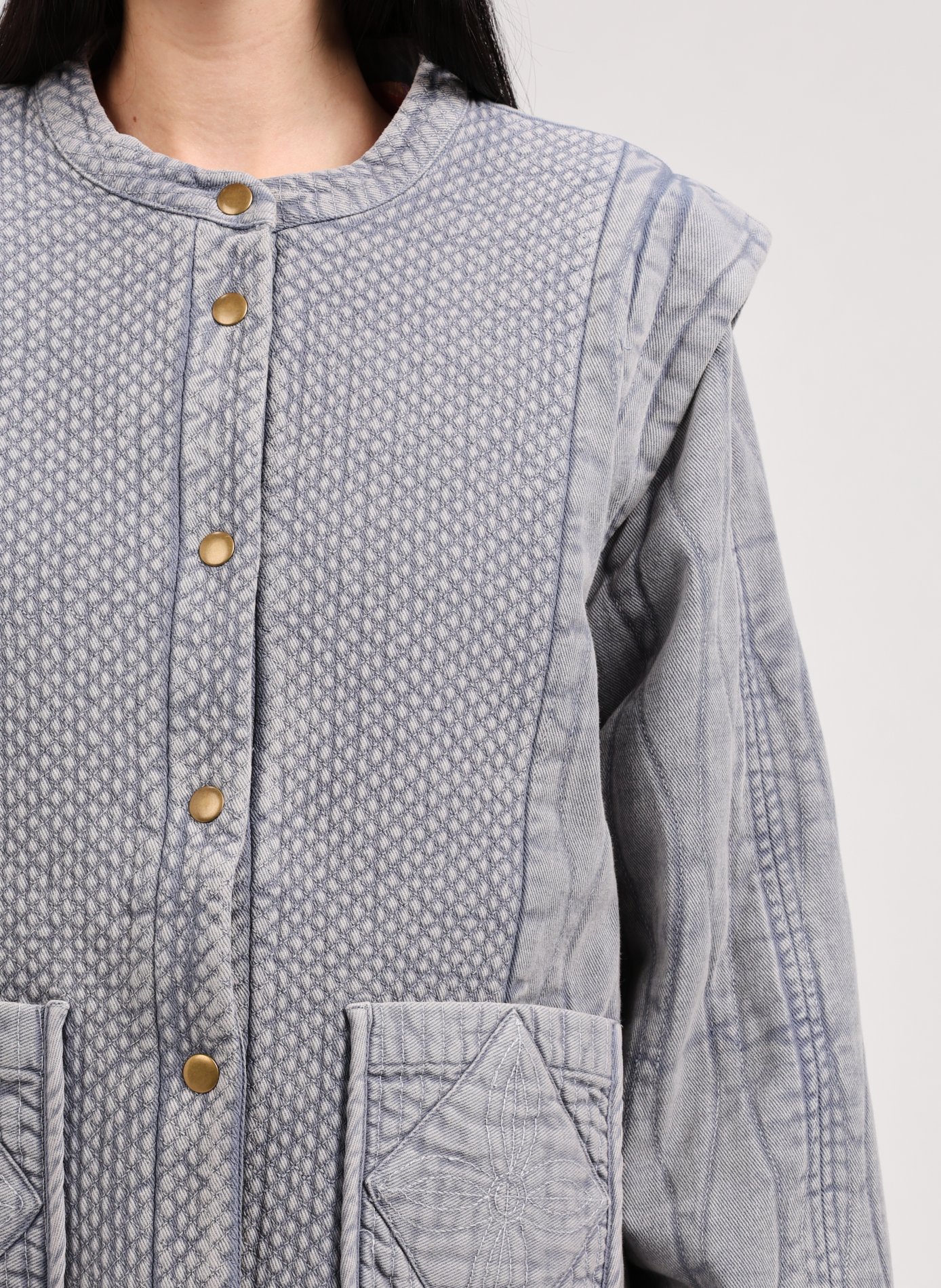 Quilted Denim Jacket LOUISE MISHA Blue