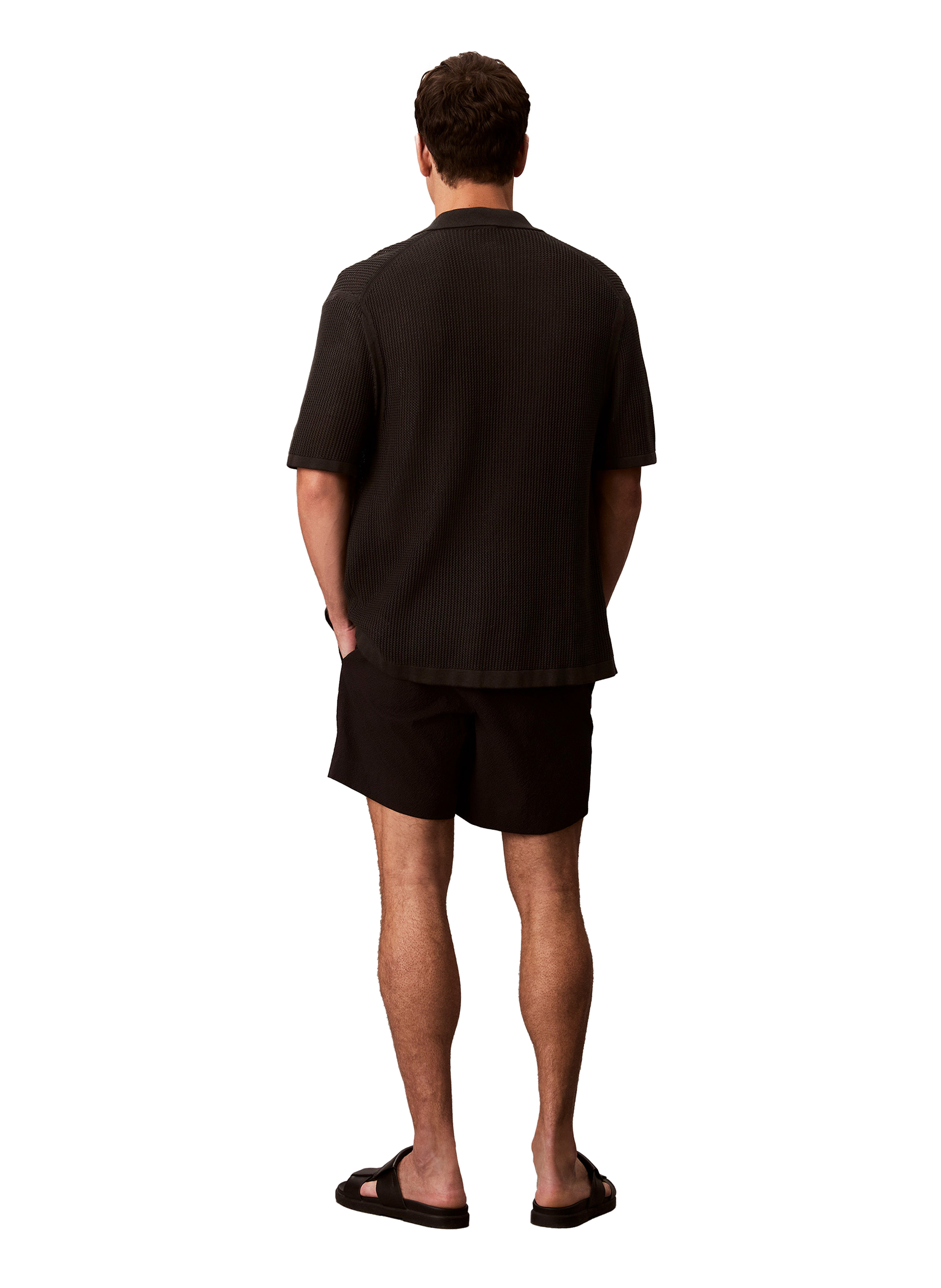 Short en seersucker CALVIN KLEIN Noir