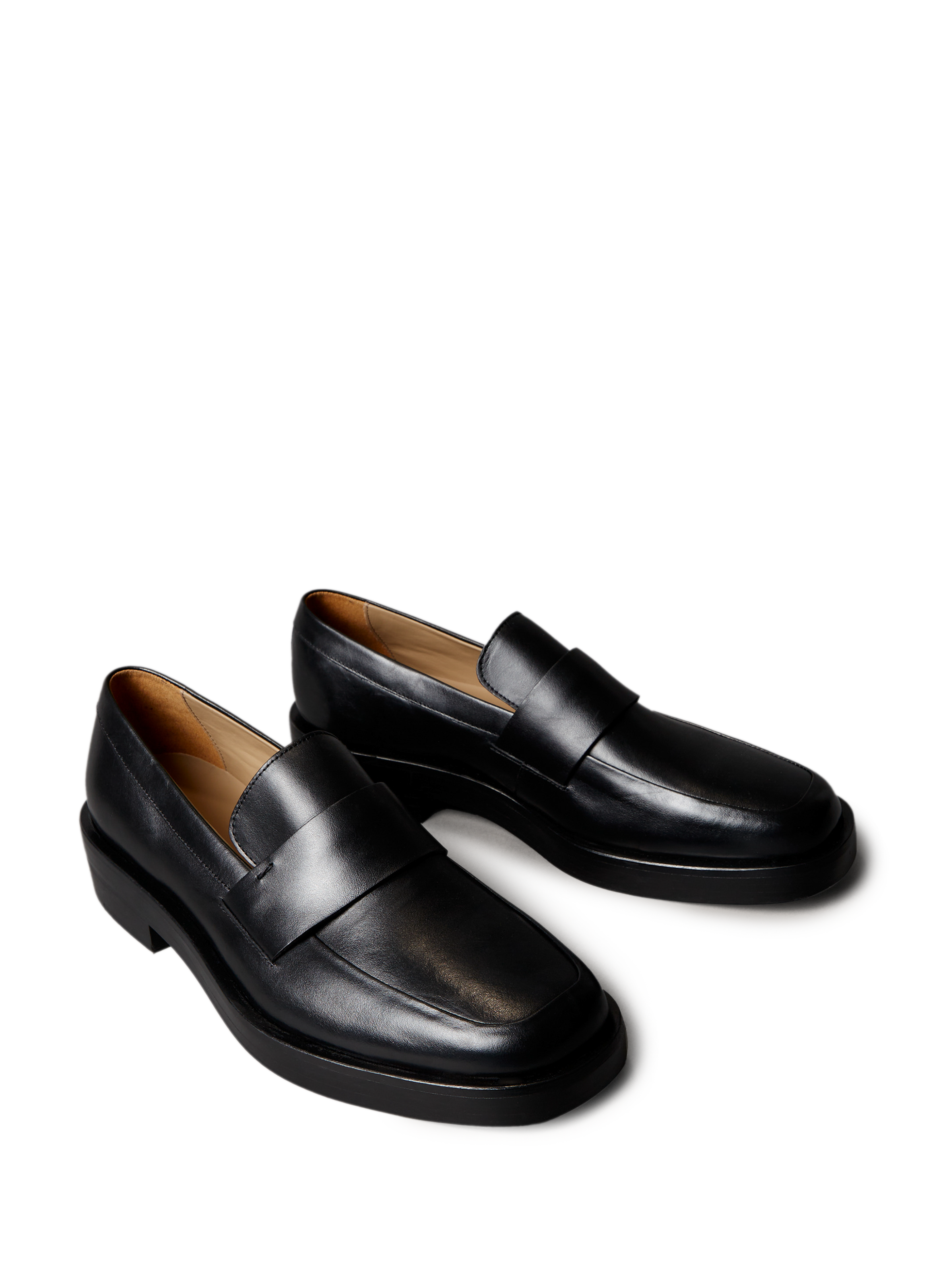 Smooth cow leather moccasins CALVIN KLEIN Black