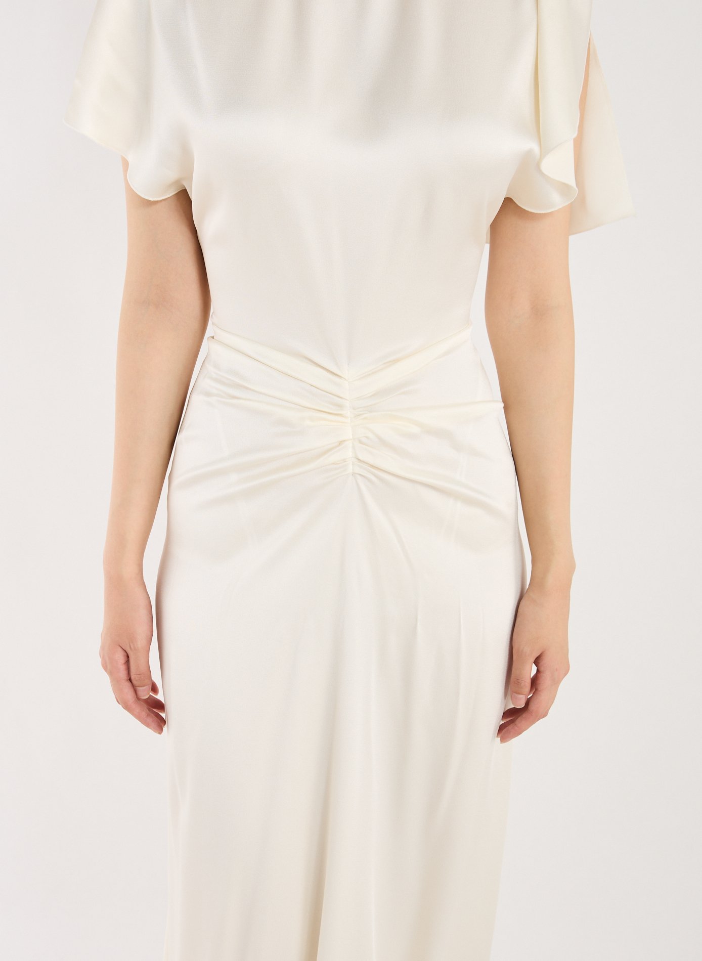 Flowing maxi dress VICTORIA BECKHAM Beige