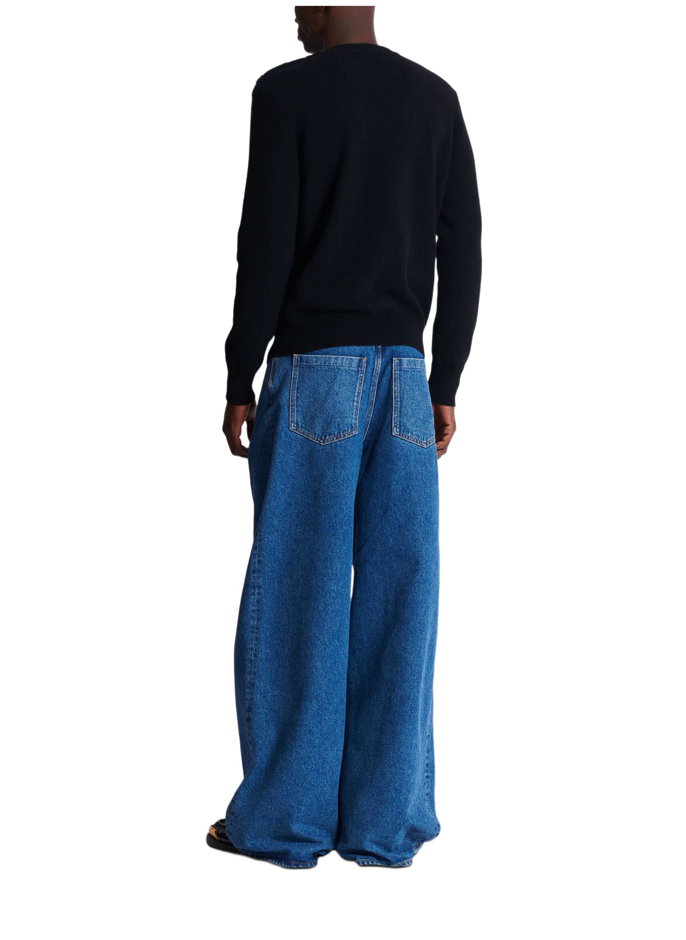 Pull fin en éco-cachemire BALMAIN Noir