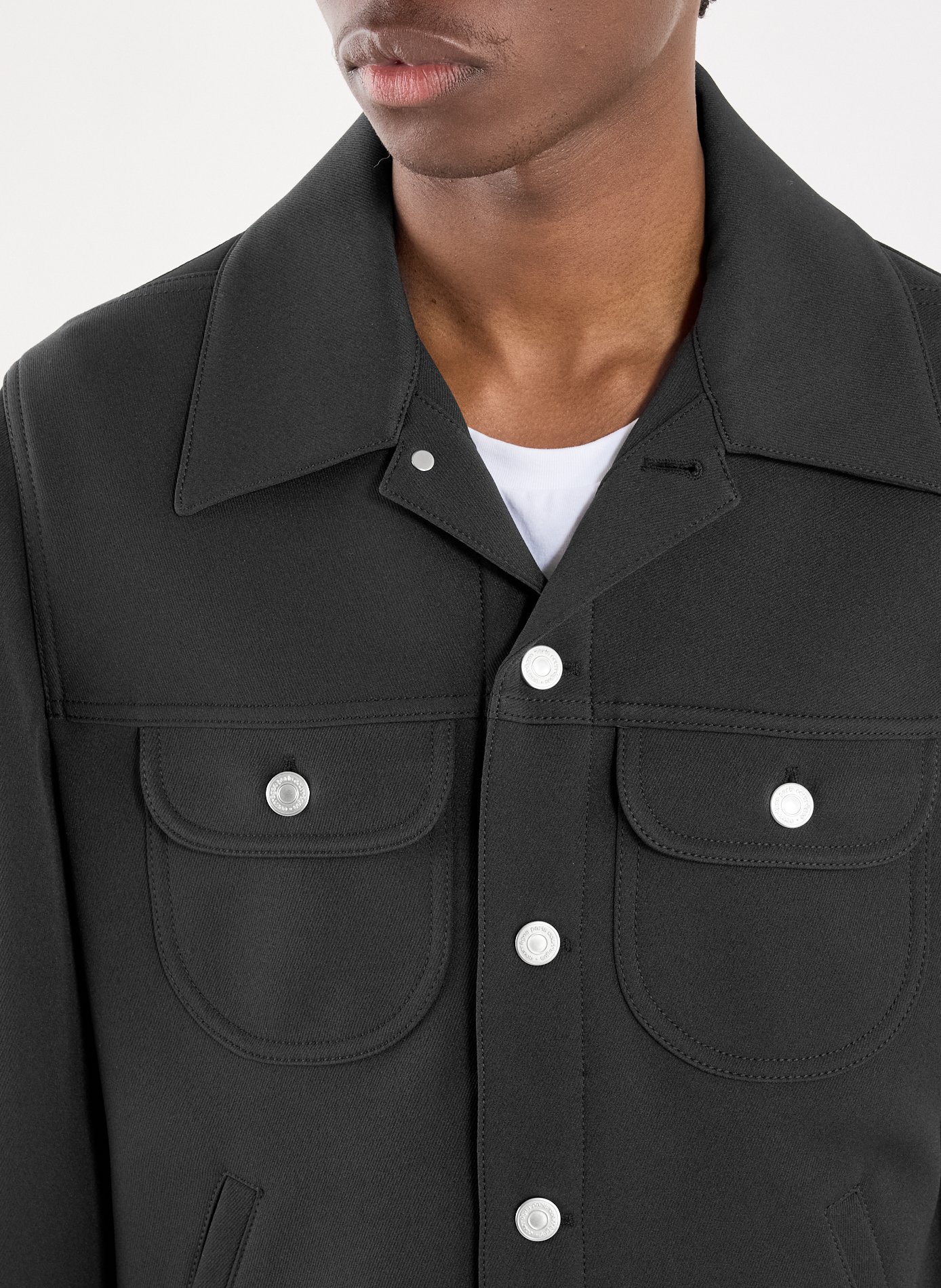 Twill Trucker Jacket COURRÈGES Black