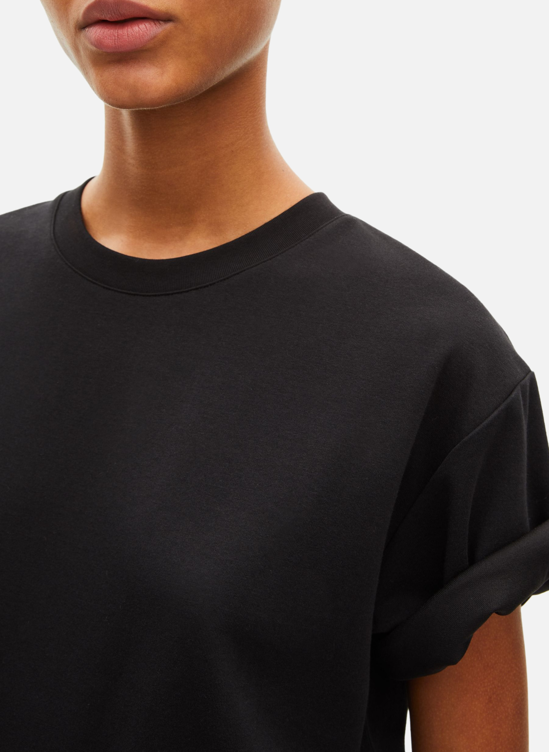 T-shirt droit en coton mélangé THE KOOPLES Noir