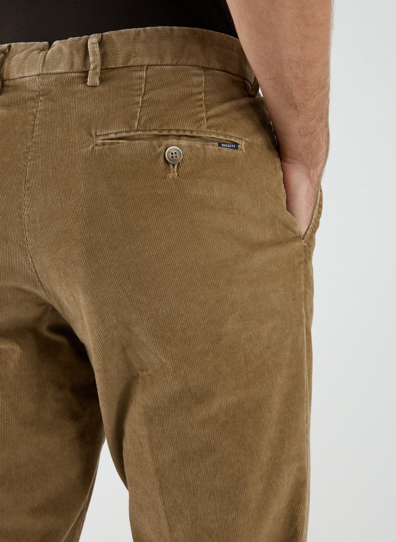 Pantalon slim en coton mélangé HACKETT Beige