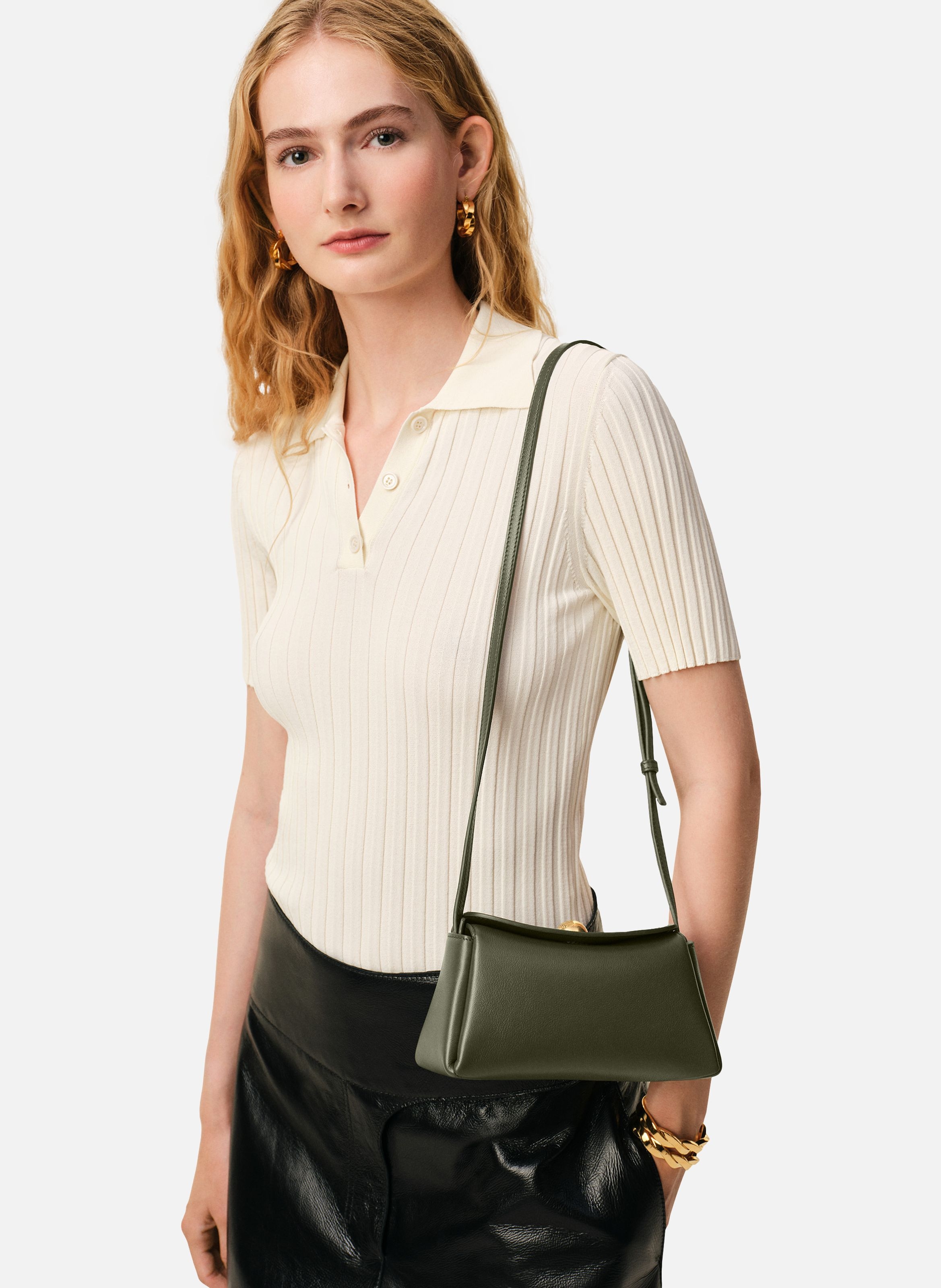 Mini sac carrousel unisexe en cuir de veau AMI PARIS Vert