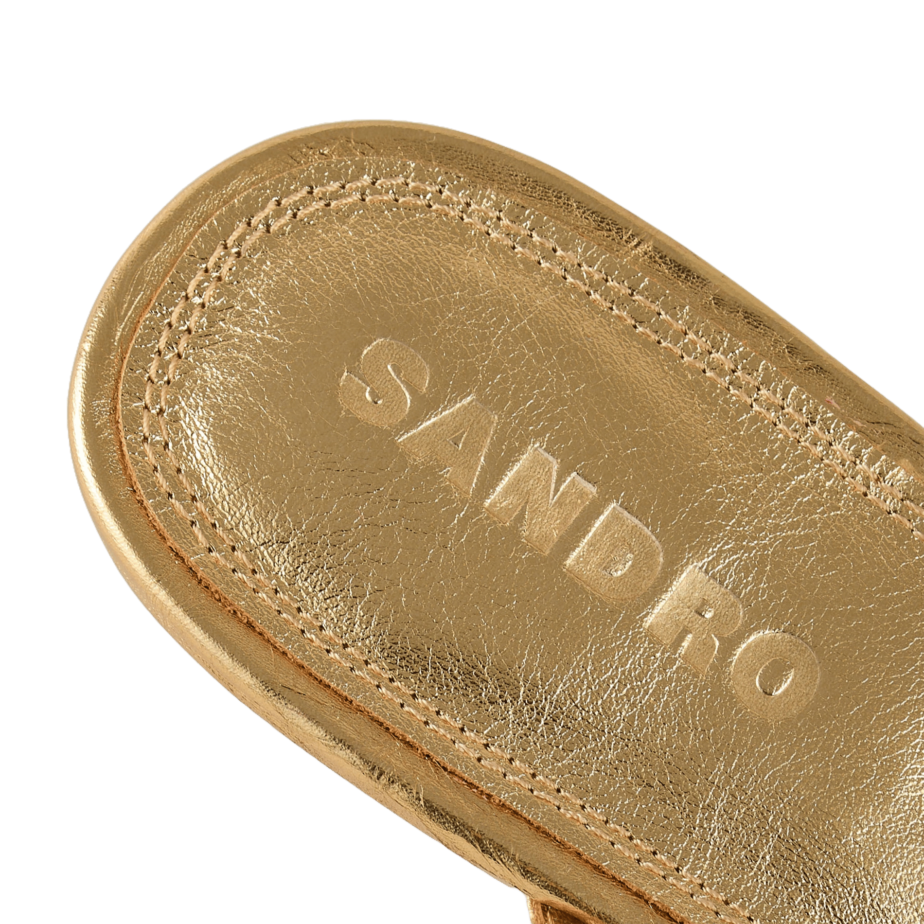 Sandales à brides en cuir SANDRO Doré