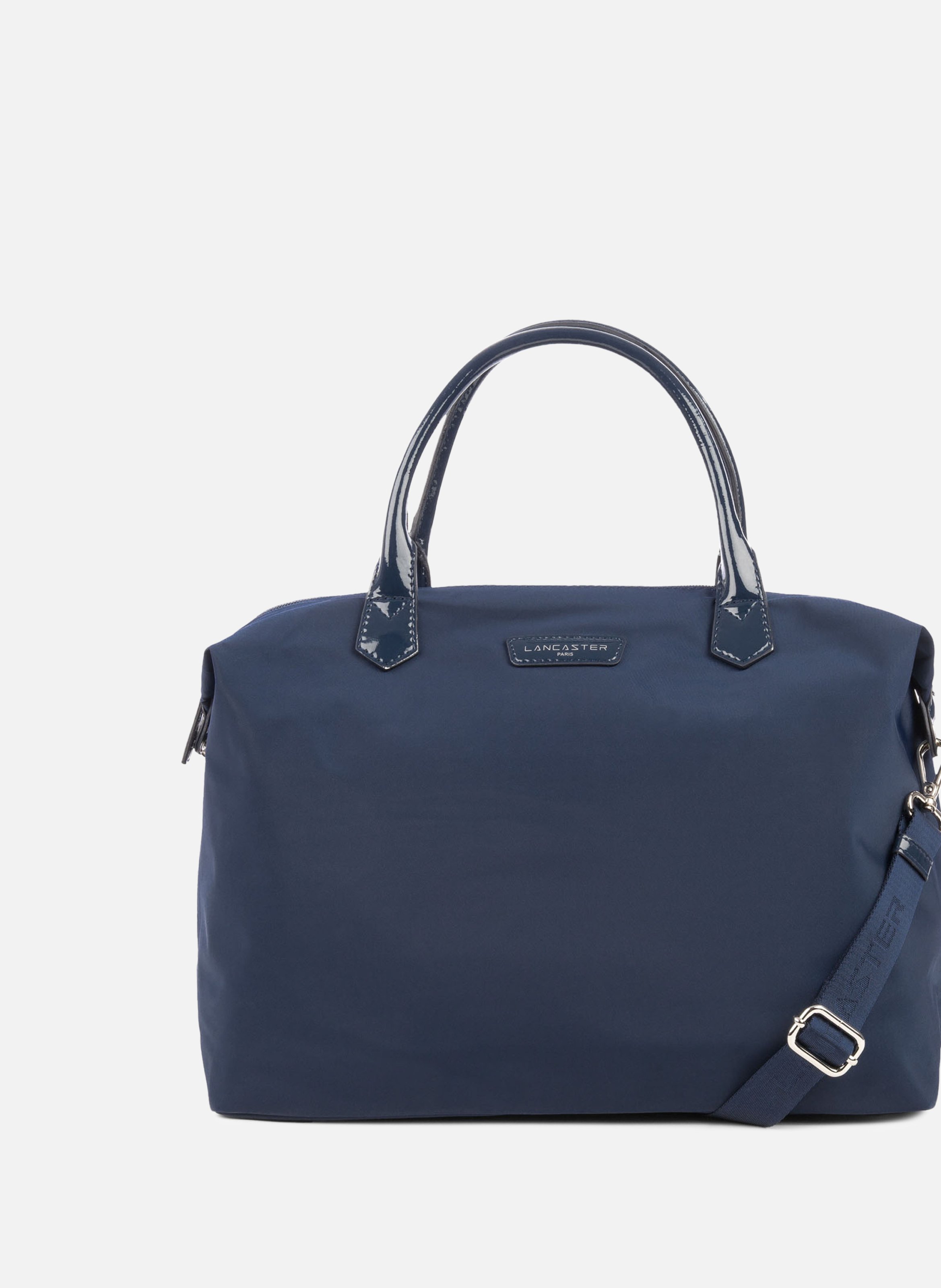 Grand sac cabas main - basic verni LANCASTER Bleu