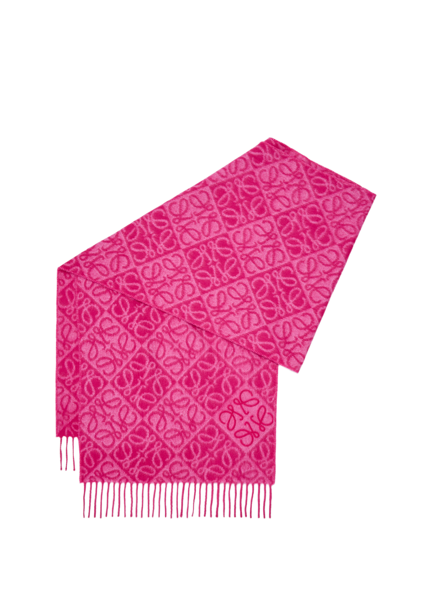 Écharpe Anagram en laine et cachemire LOEWE Rose